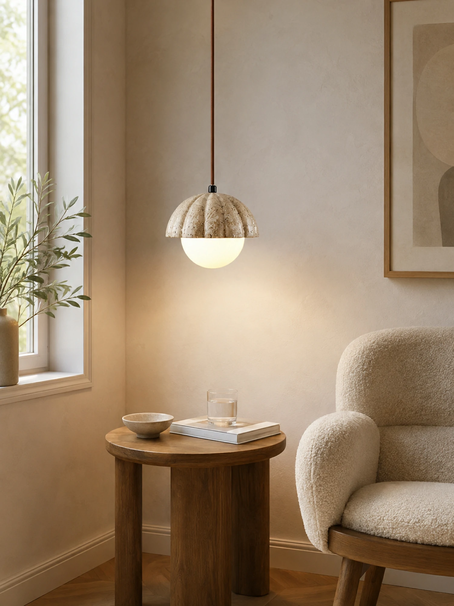 Fluted Orb Pendant Lamp - Image 4