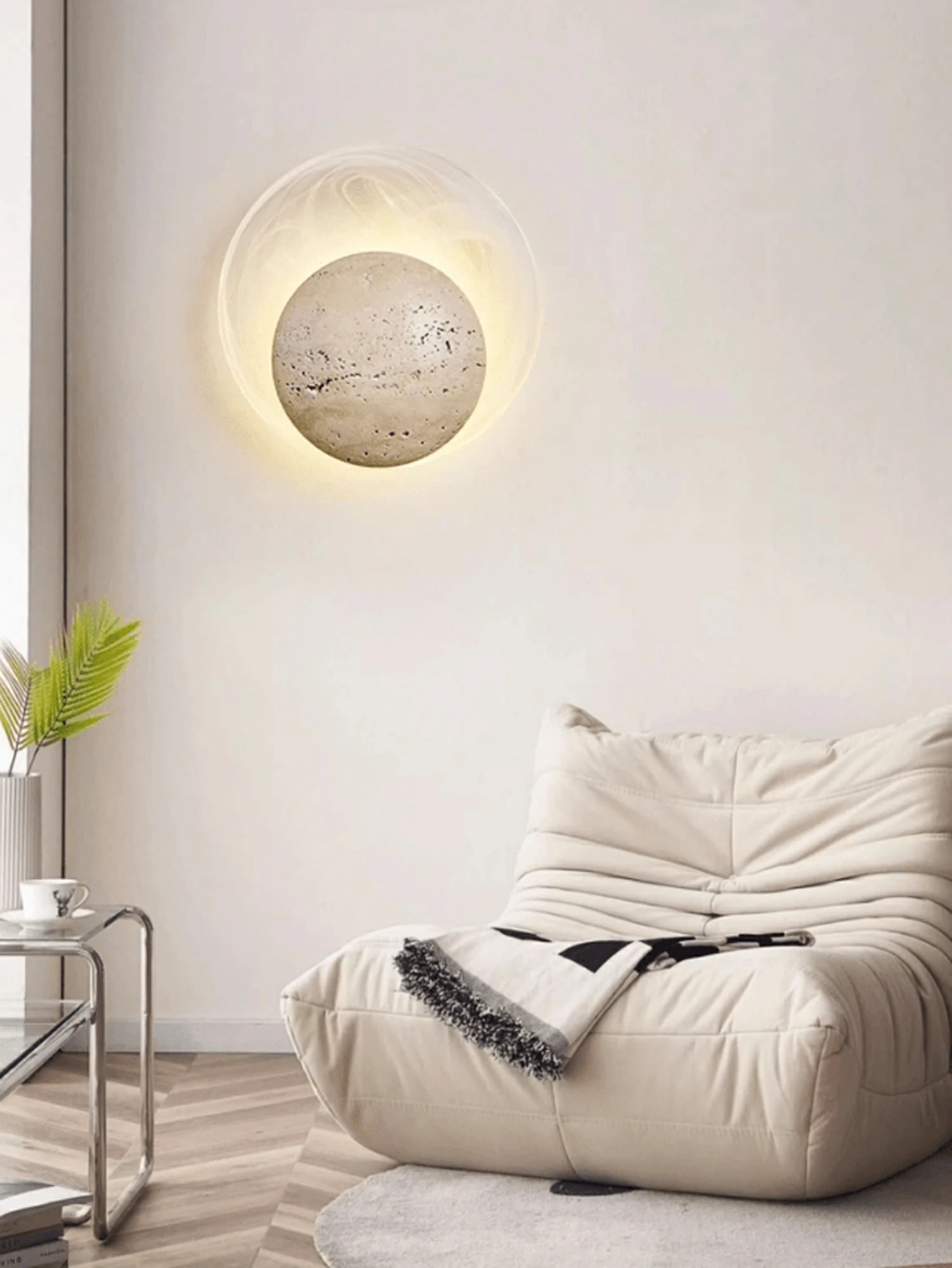 Genesis Travertine Wall Lamp - Image 2