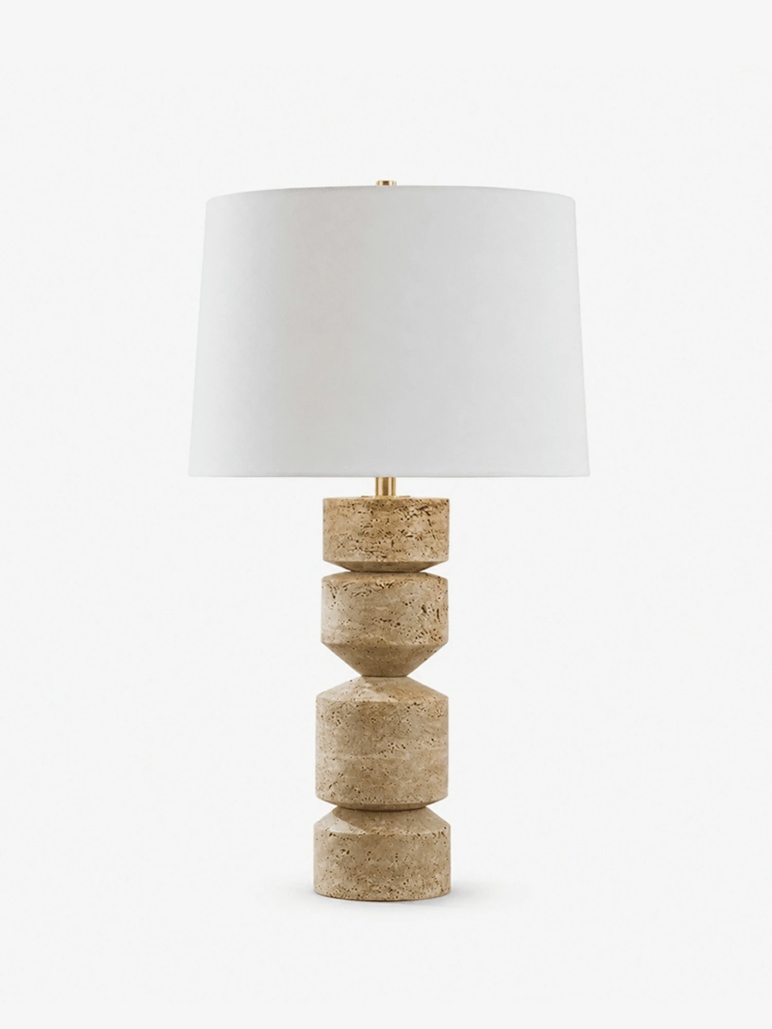 Geometric Travertine Table Lamp - Image 10