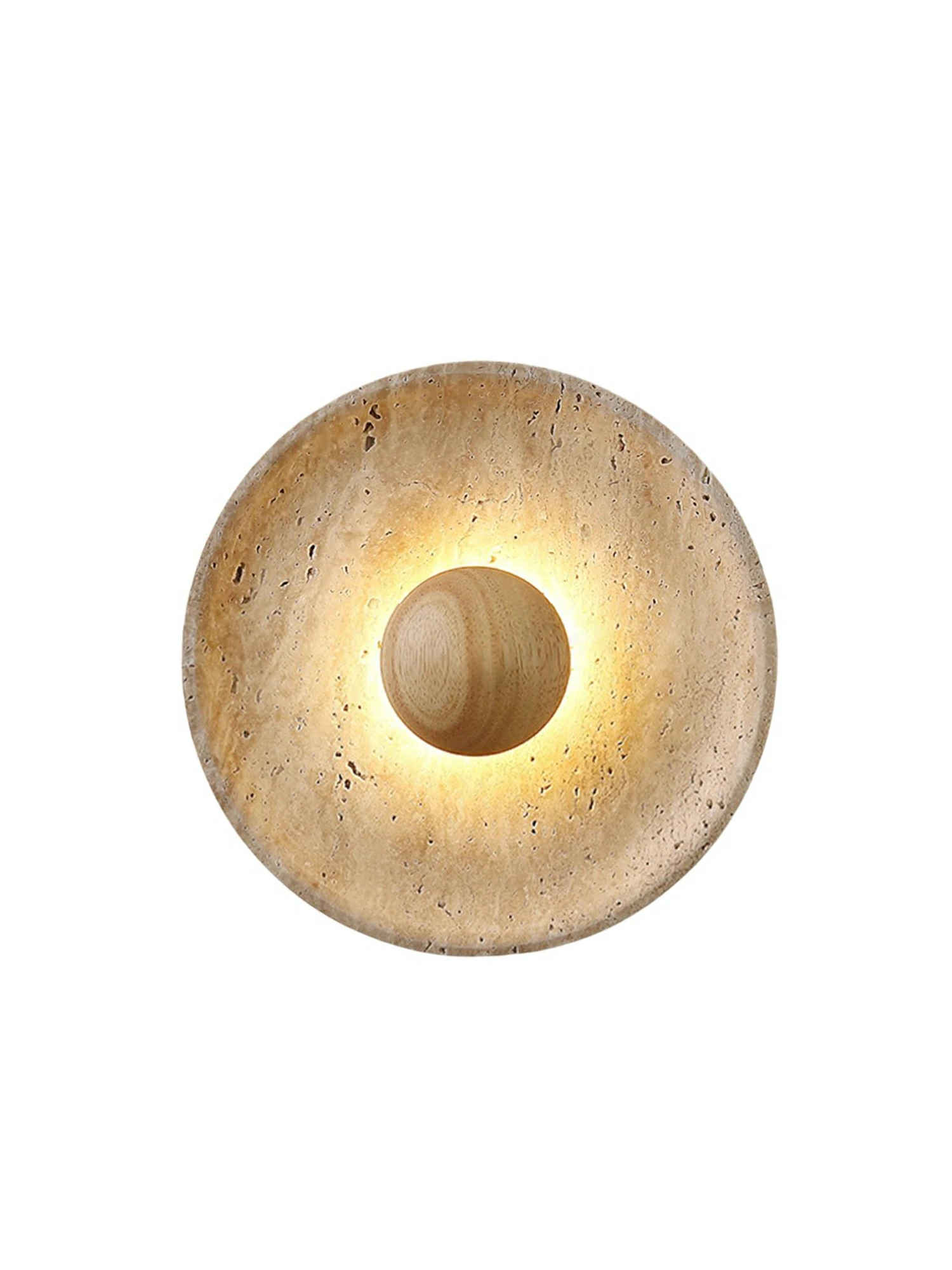 Halo Travertine Wall Light