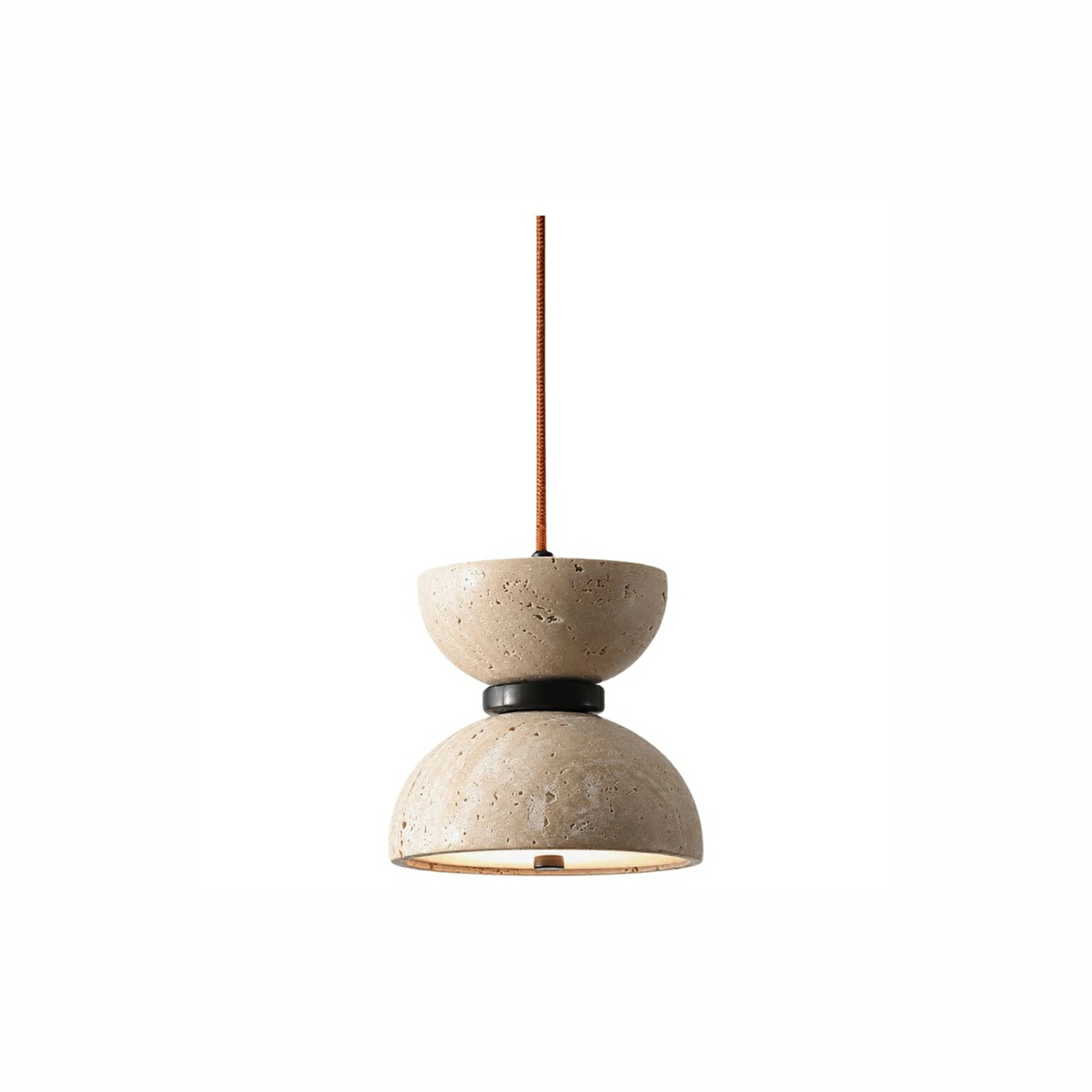 Hourglass Travertine Pendant Lamp