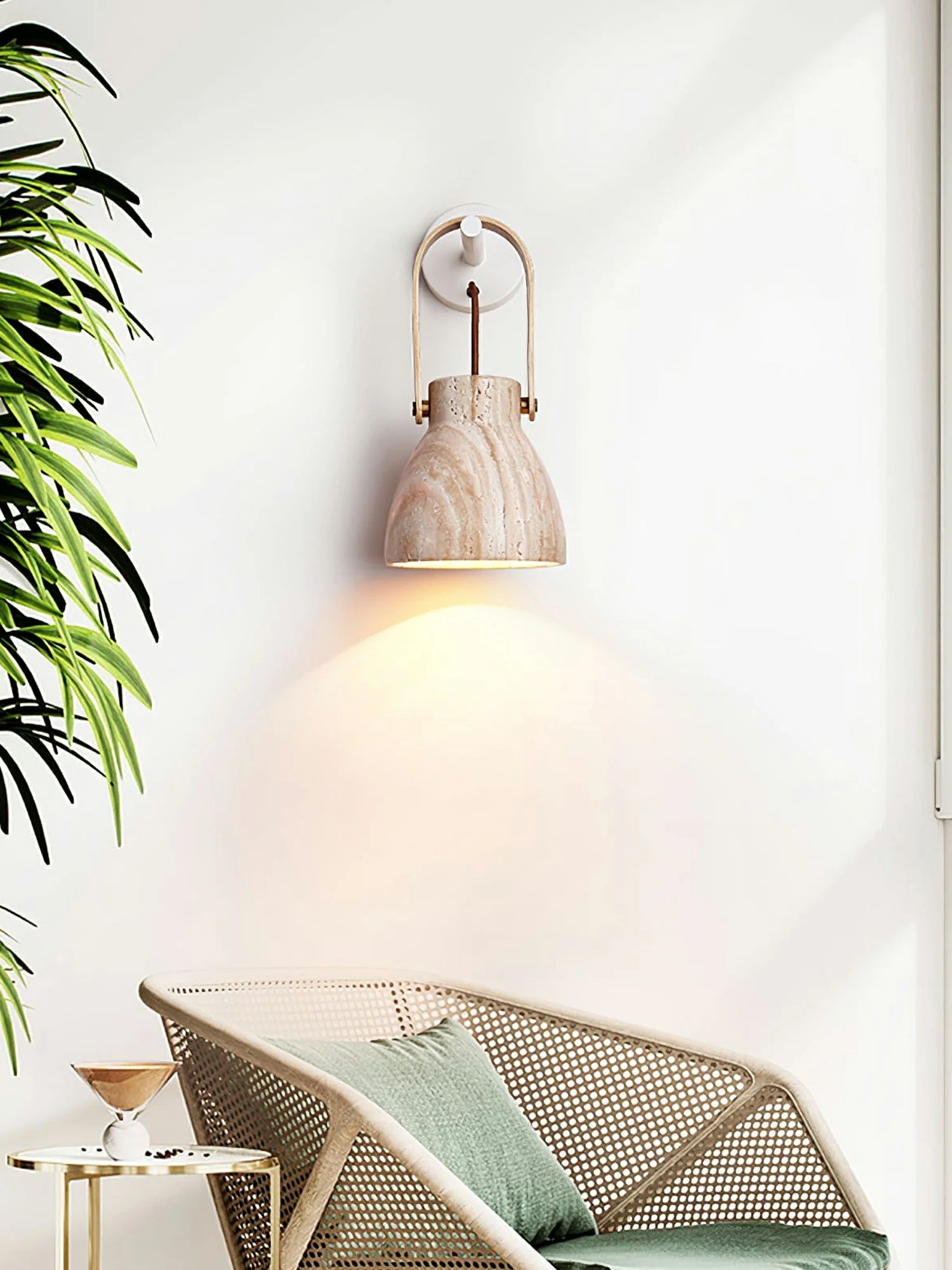 Lanta Arc Stone Sconce - Image 4
