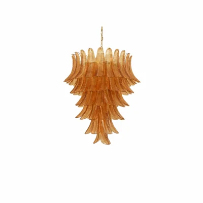 Amber Leaf Cascade Chandelier