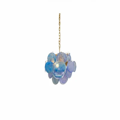 Aqua Blue Glass Chandelier