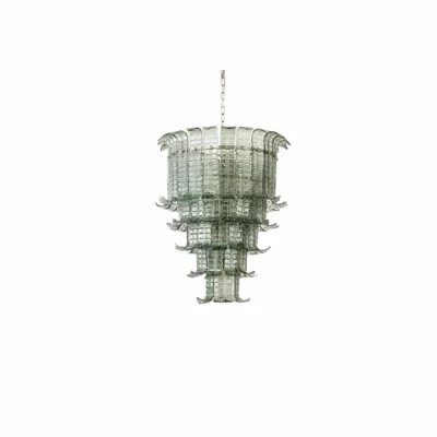 Cascade Glass Green Chandelier