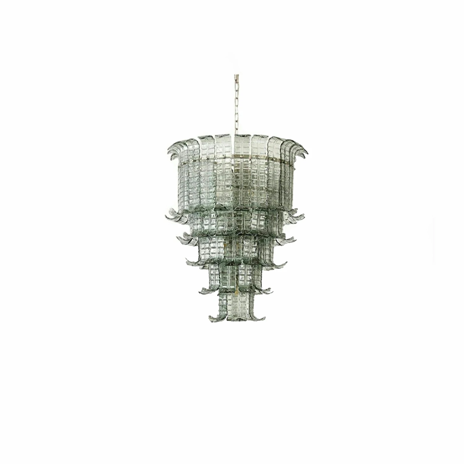 Cascade Glass Green Chandelier