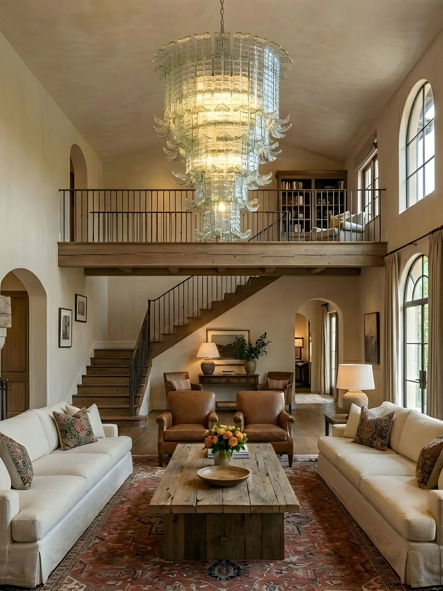 Cascade Glass Green Chandelier - Image 5