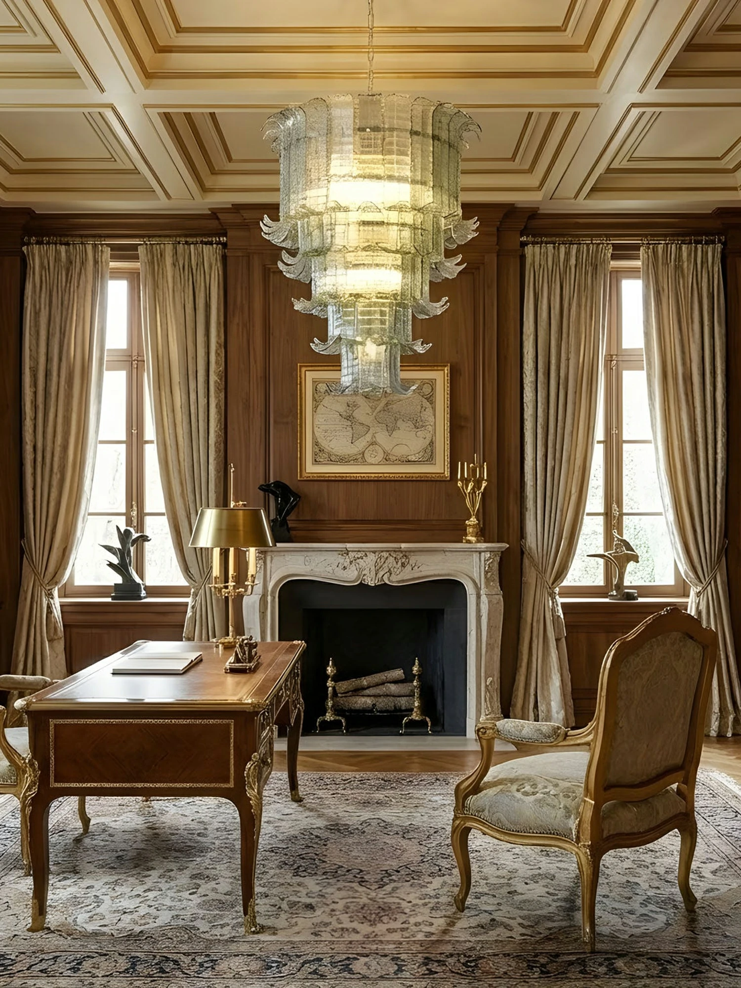 Cascade Glass Green Chandelier - Image 8