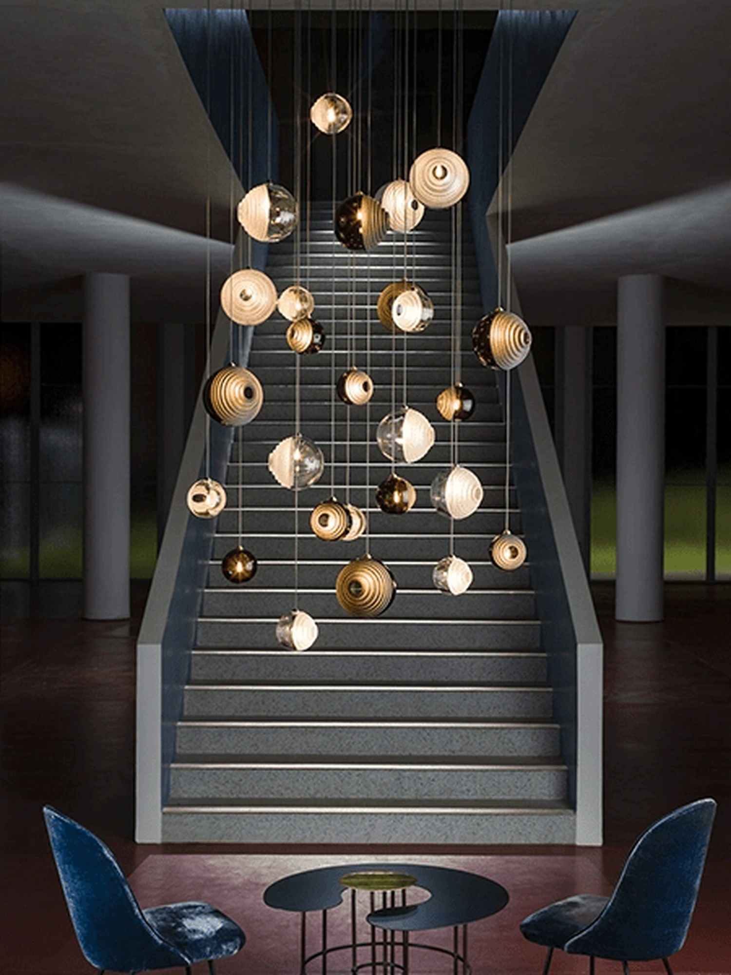 Cosmic Sphere Cascade Chandelier - Image 7
