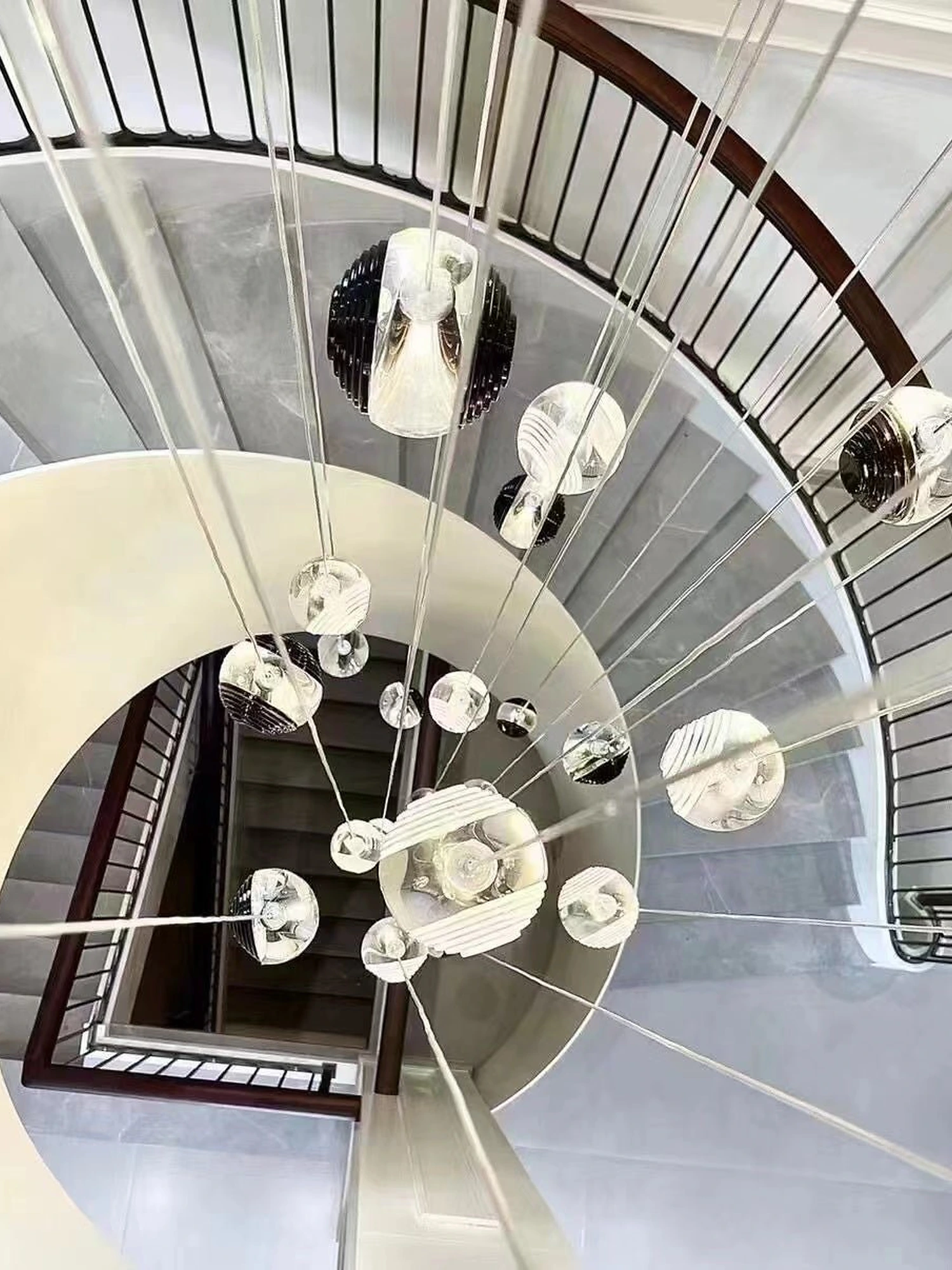 Cosmic Sphere Cascade Chandelier - Image 6