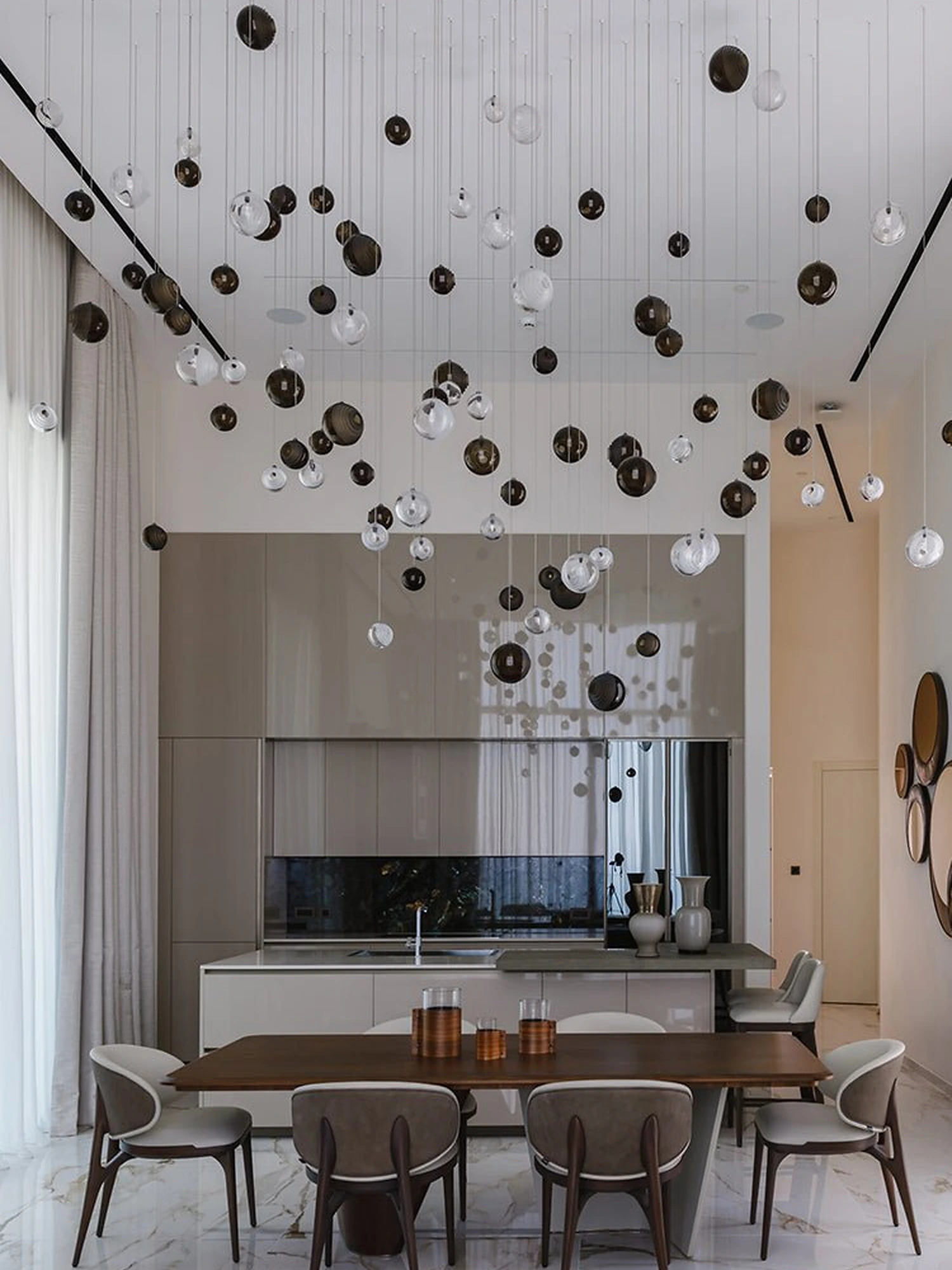 Cosmic Sphere Cascade Chandelier - Image 14