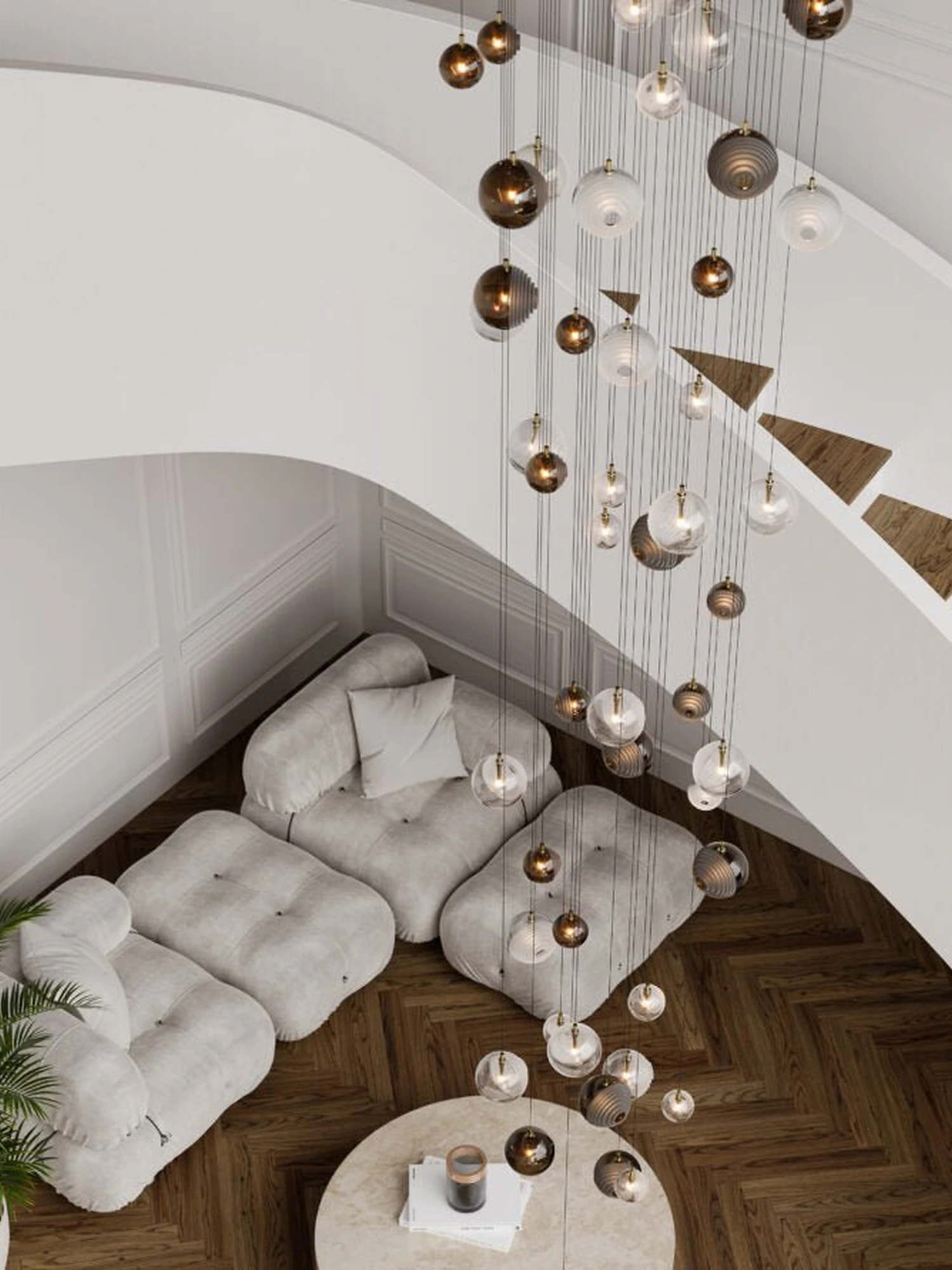 Cosmic Sphere Cascade Chandelier - Image 24