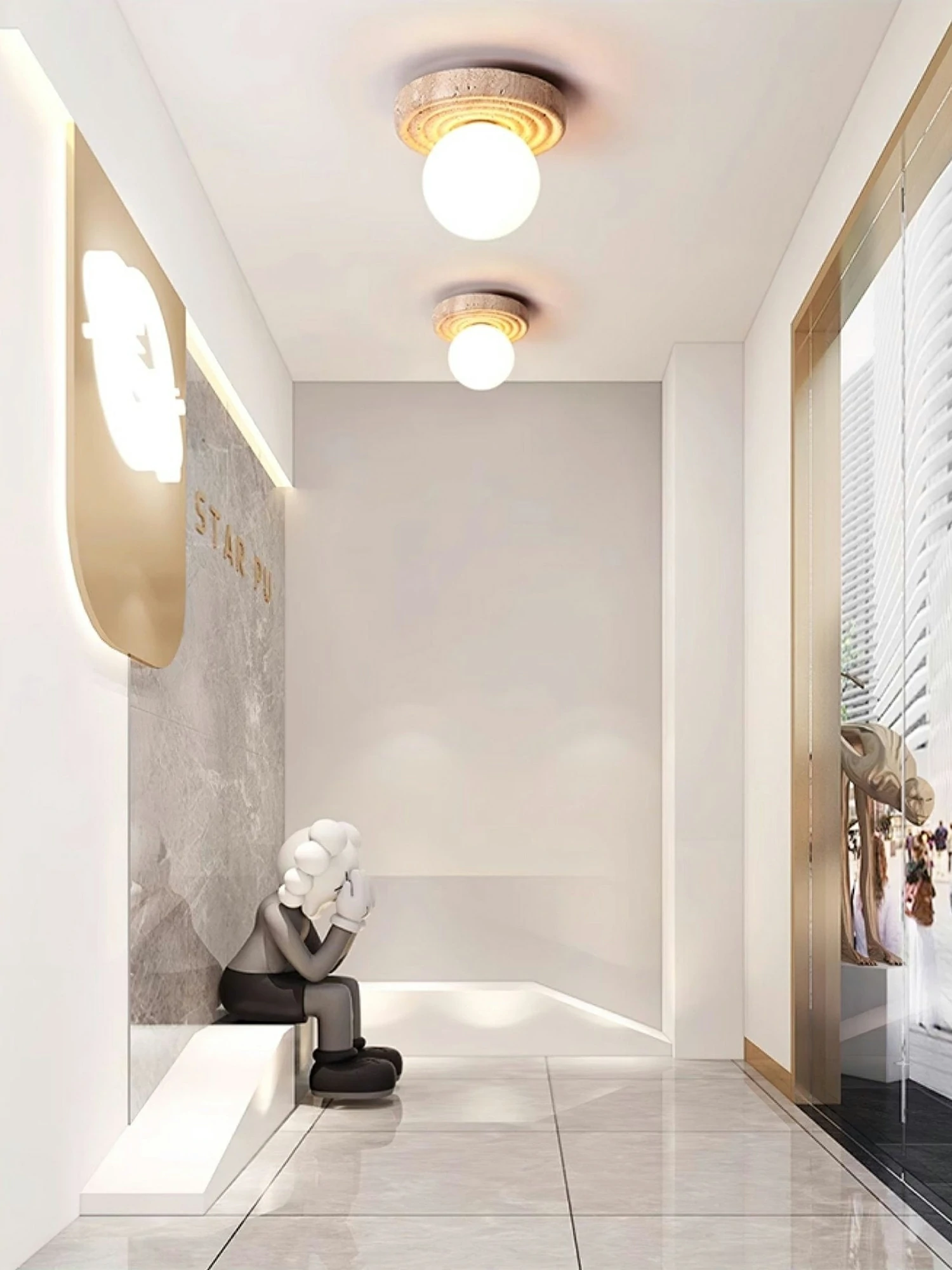 Elira Travertine Ceiling Light - Image 6