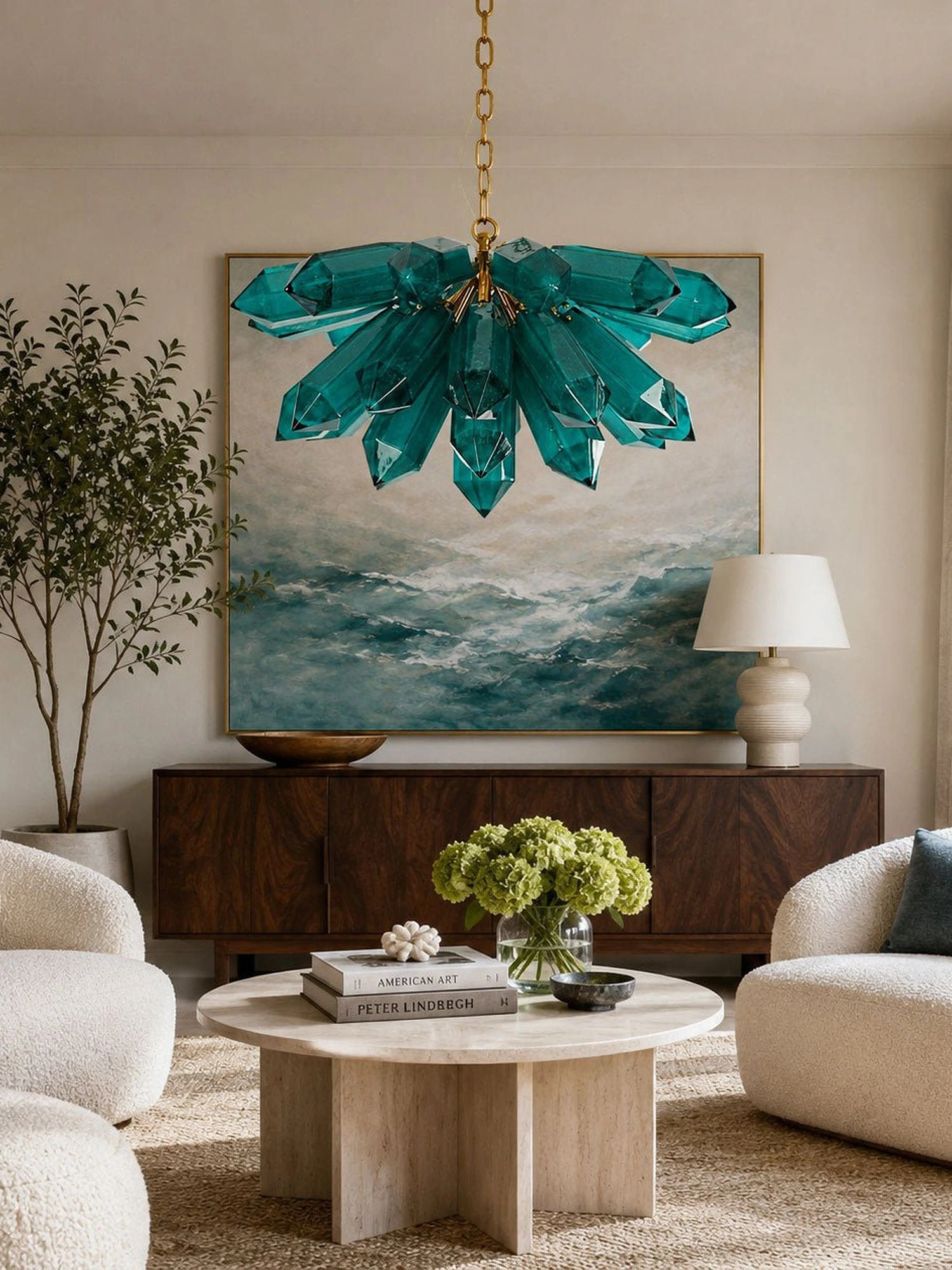 Emerald Crystal Chandelier - Image 2