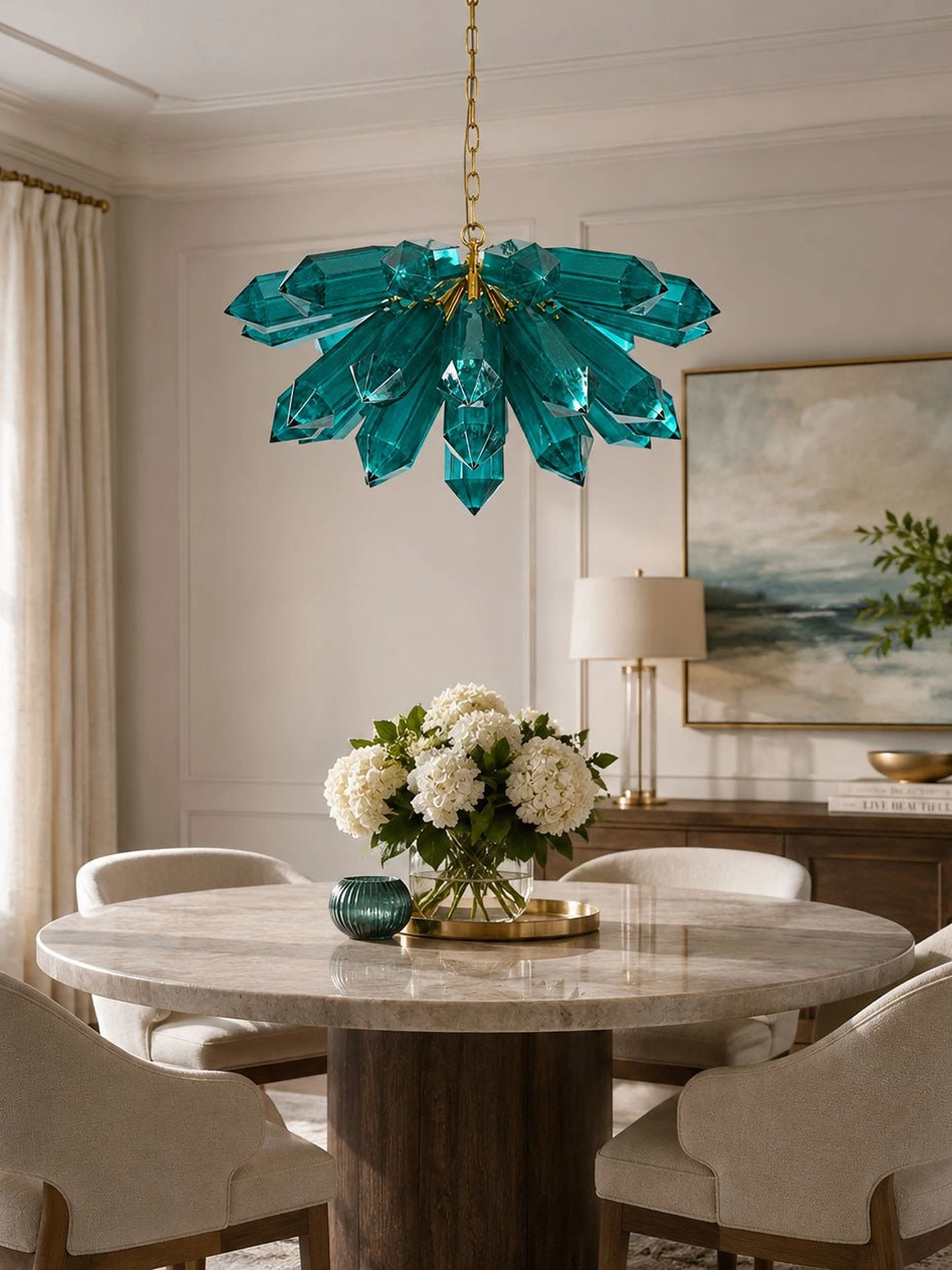 Emerald Crystal Chandelier - Image 3