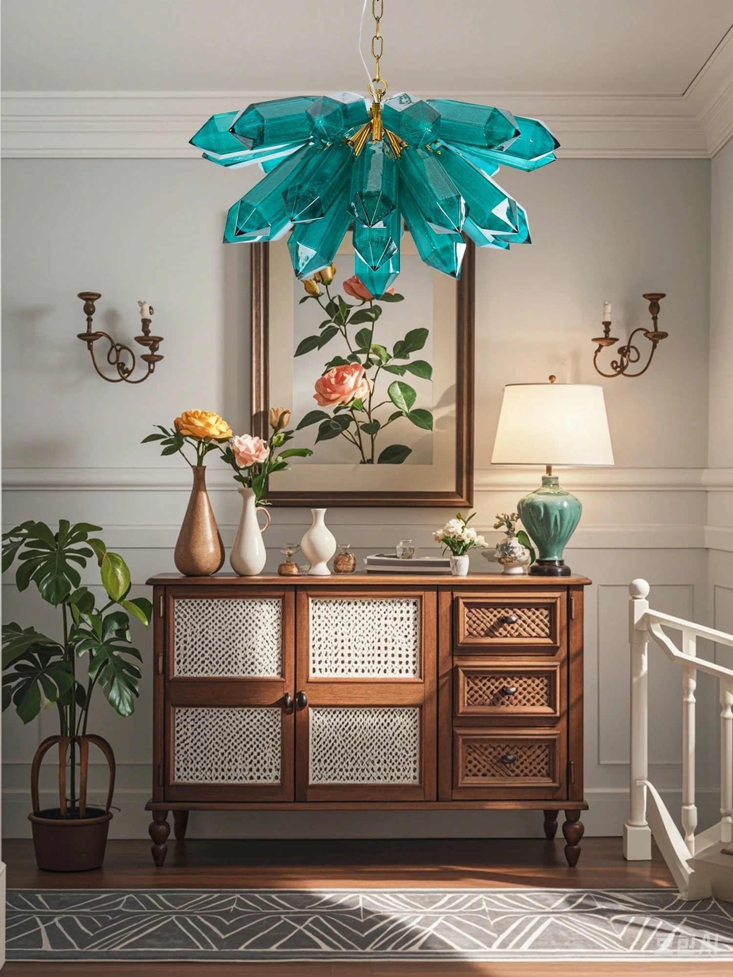 Emerald Crystal Chandelier - Image 7