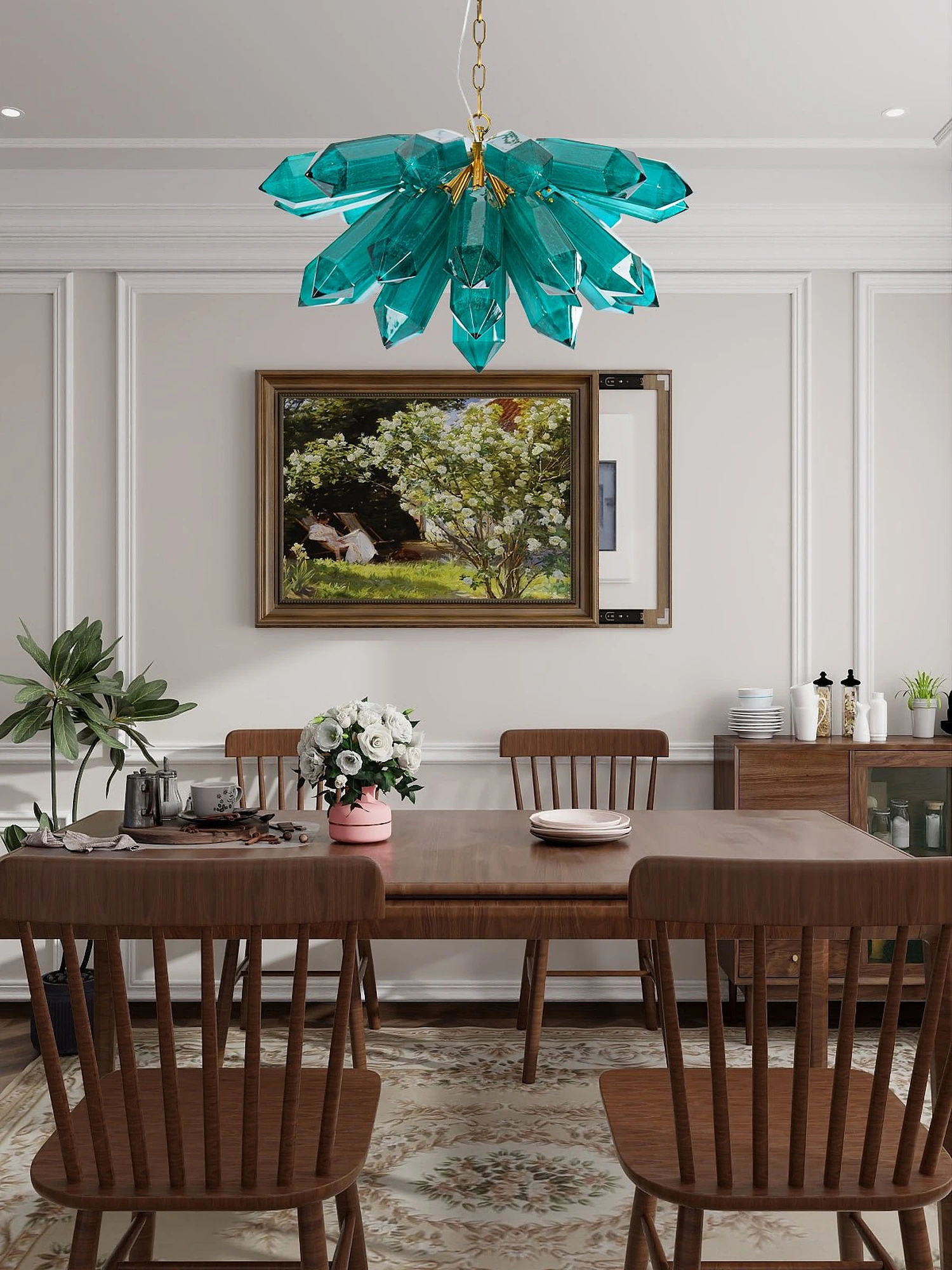 Emerald Crystal Chandelier - Image 8