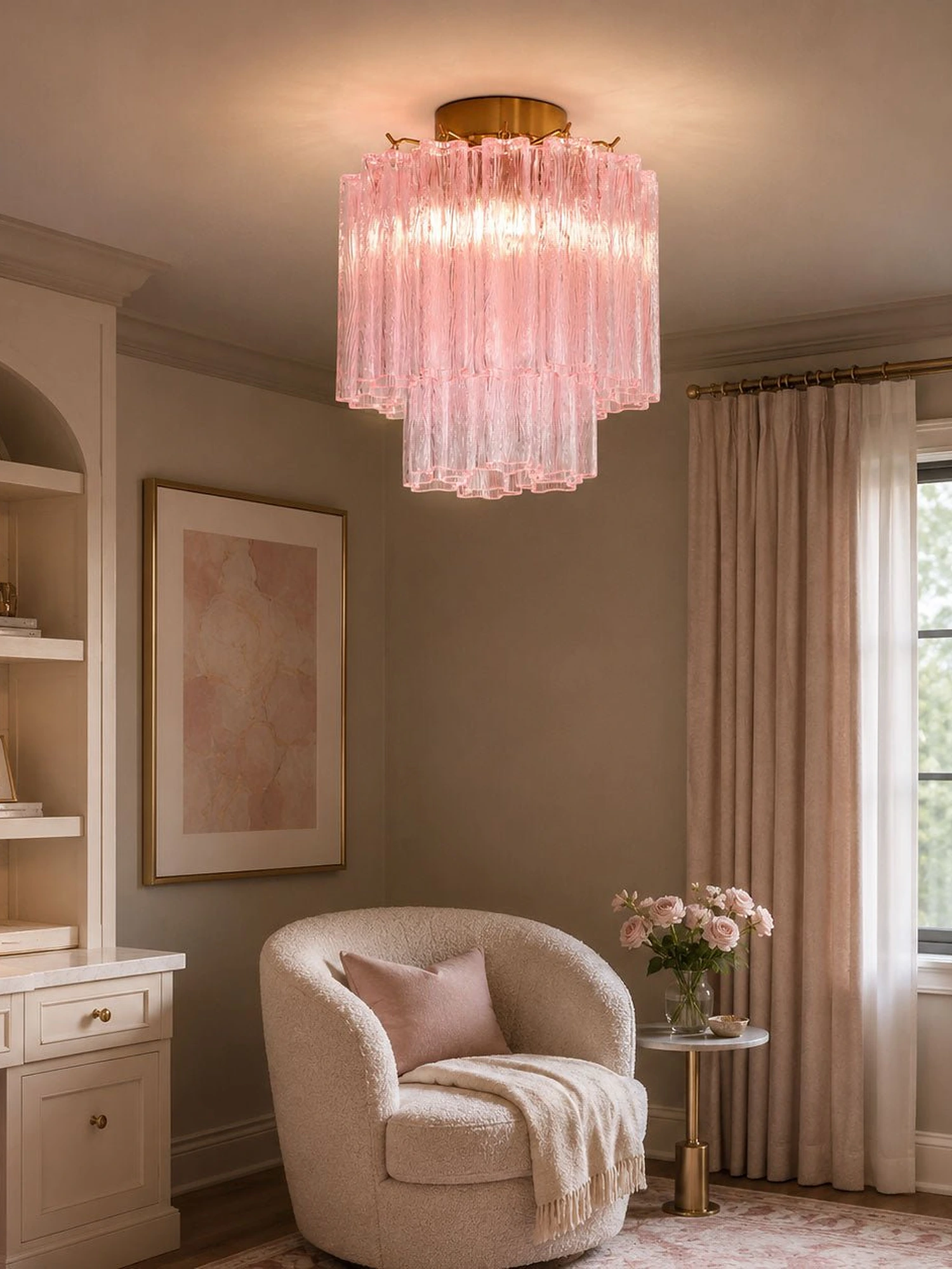Fiora Purple Glass Ceiling Lamp - Image 9