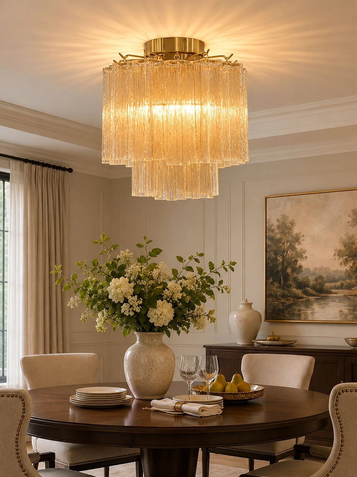 Fiora Purple Glass Ceiling Lamp - Image 14