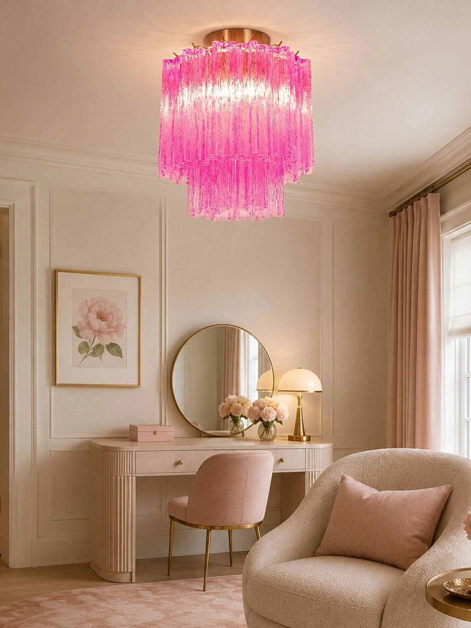 Fiora Purple Glass Ceiling Lamp - Image 6