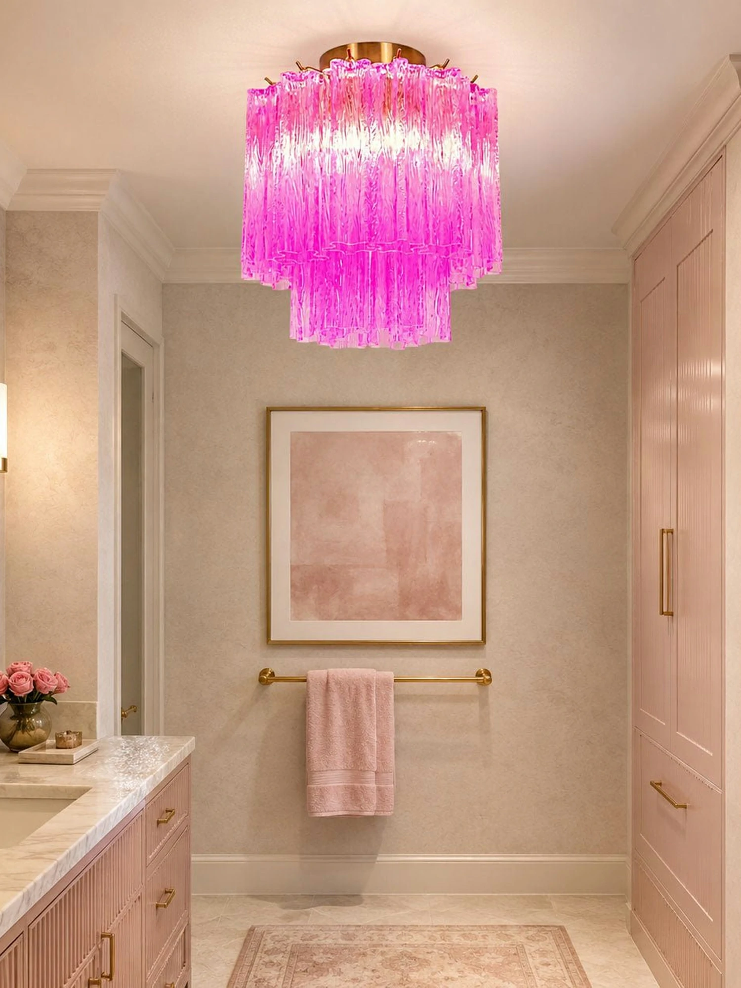 Fiora Purple Glass Ceiling Lamp - Image 2