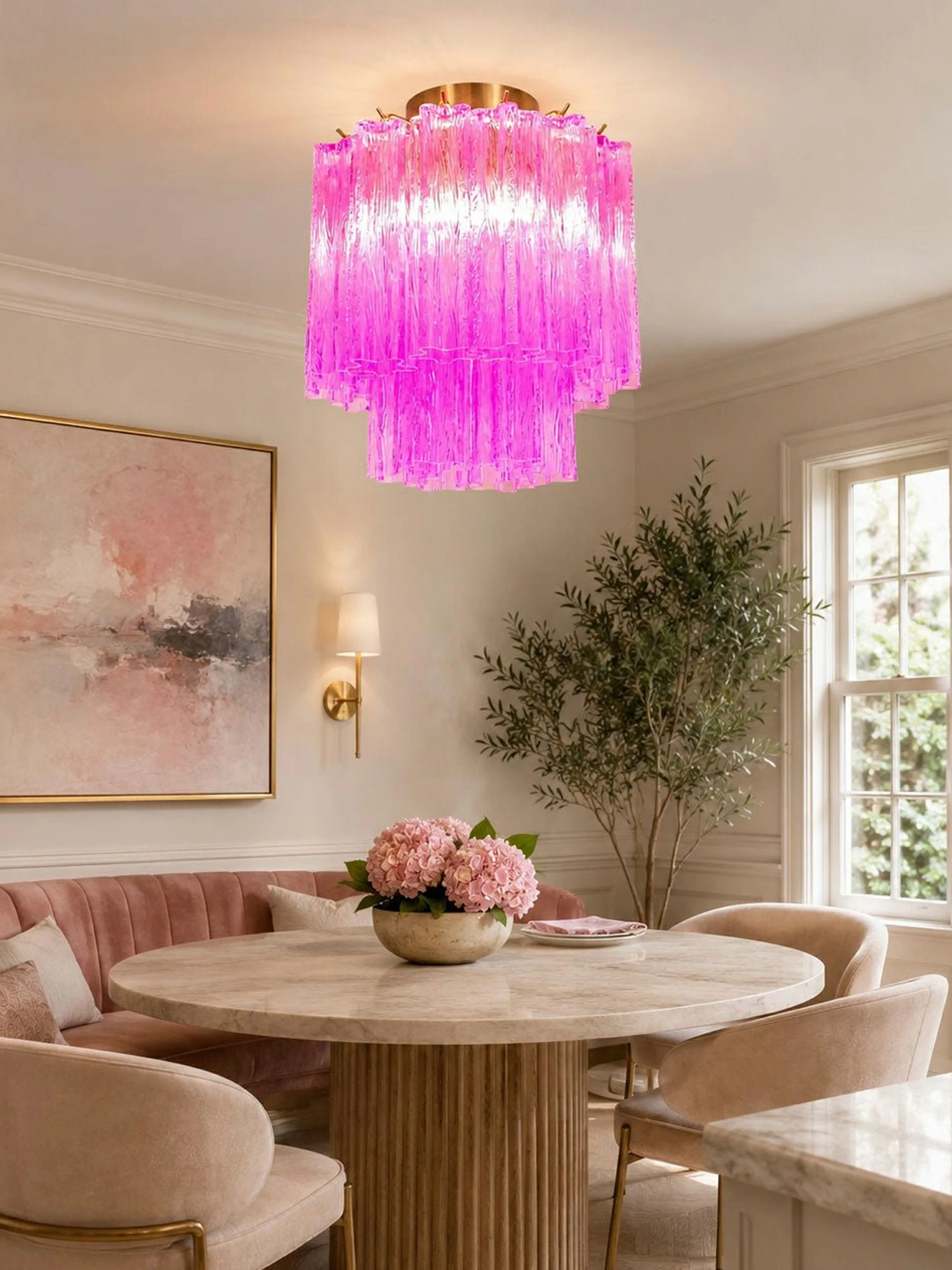 Fiora Purple Glass Ceiling Lamp - Image 3