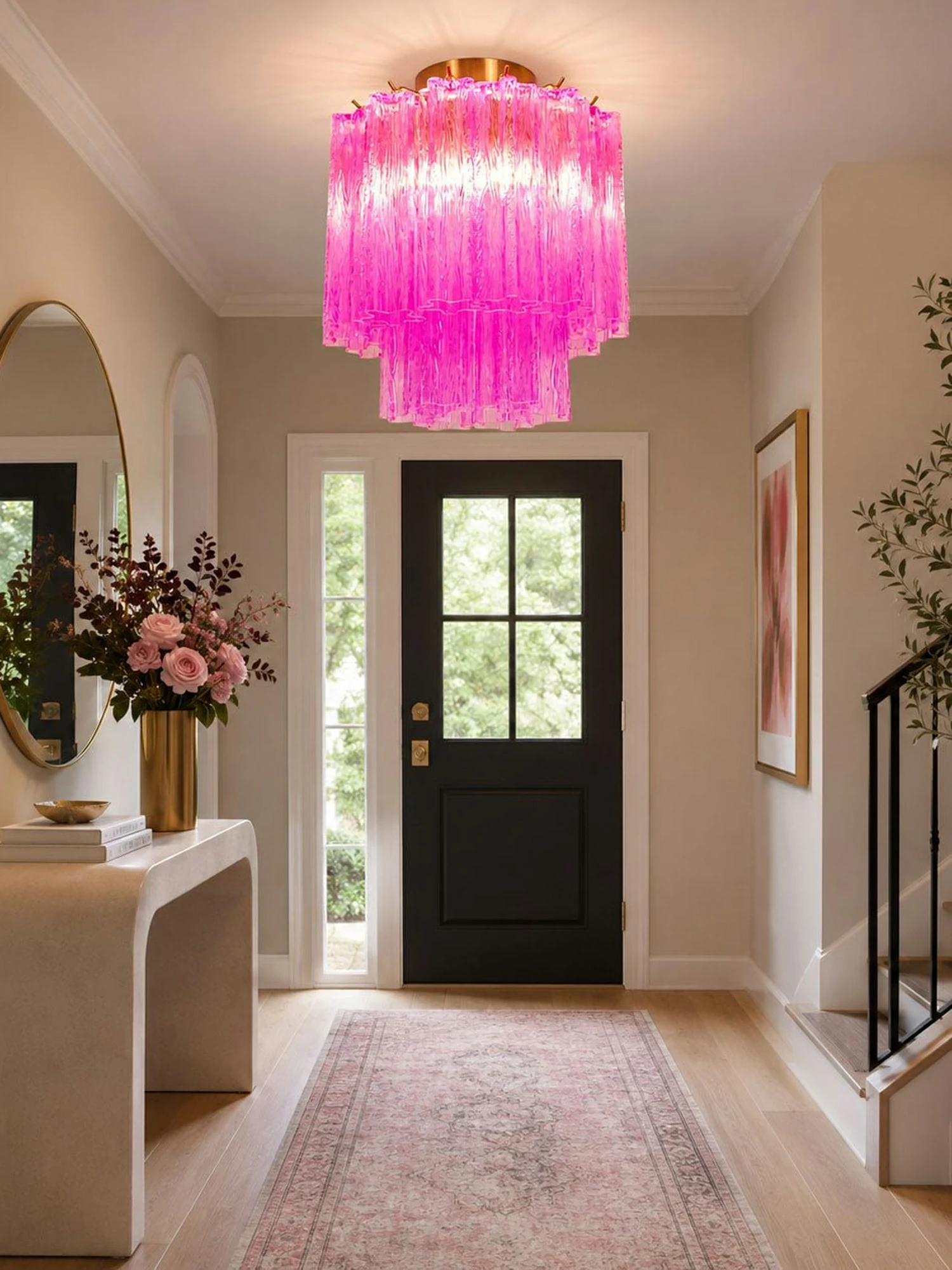 Fiora Purple Glass Ceiling Lamp - Image 4
