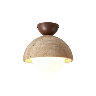 Flore Travertine Bud Ceiling Light