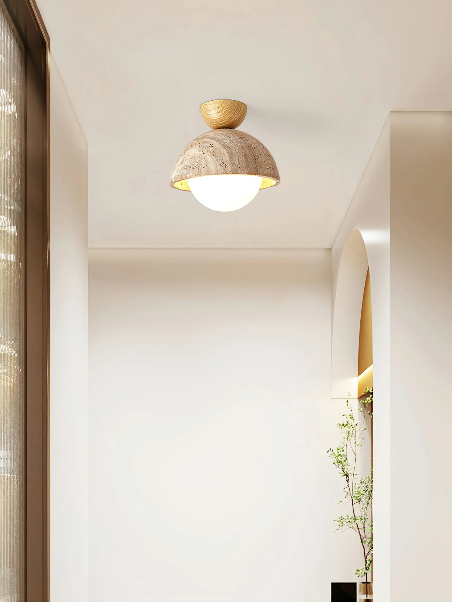 Flore Travertine Bud Ceiling Light - Image 17