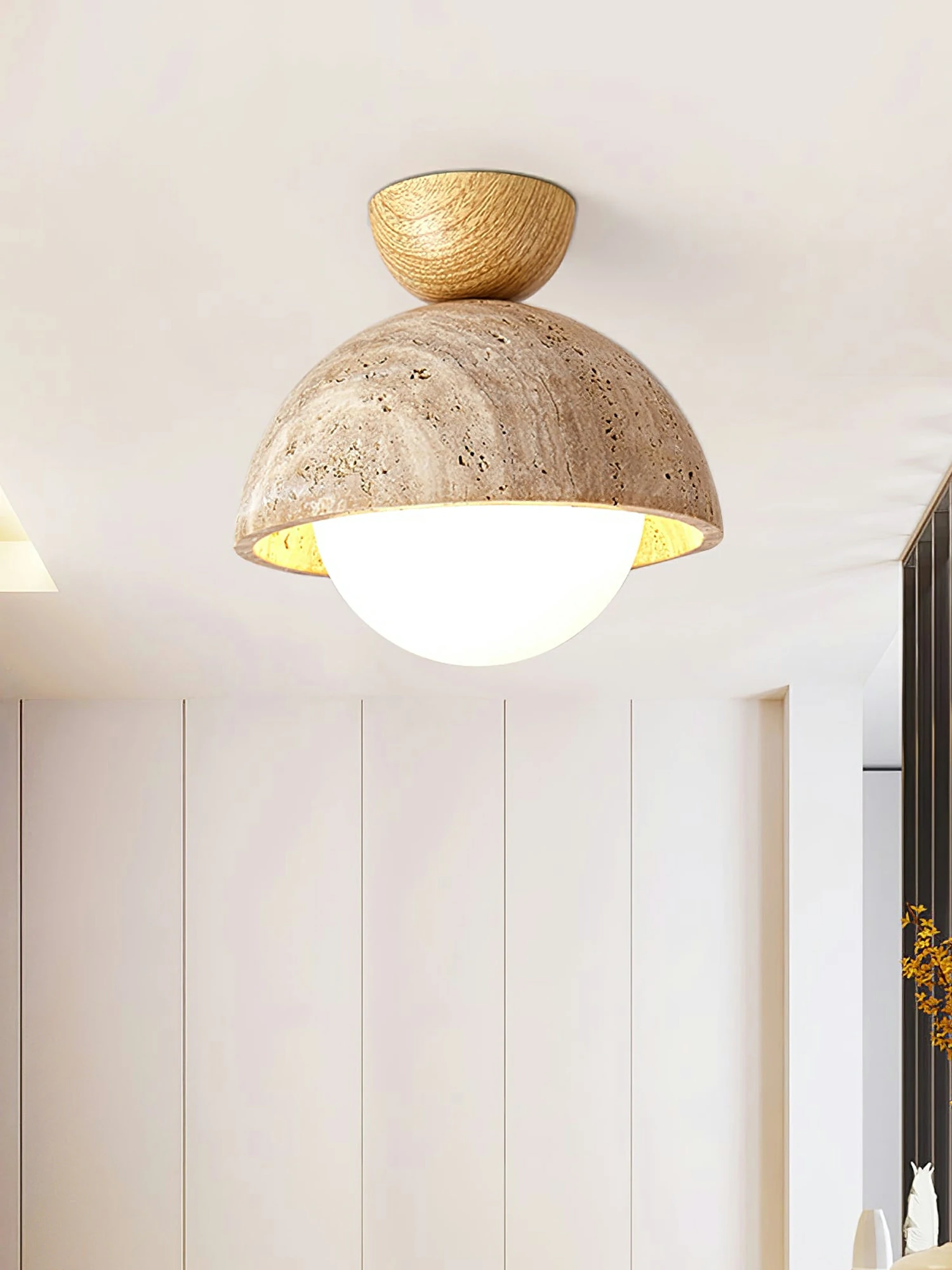 Flore Travertine Bud Ceiling Light - Image 7