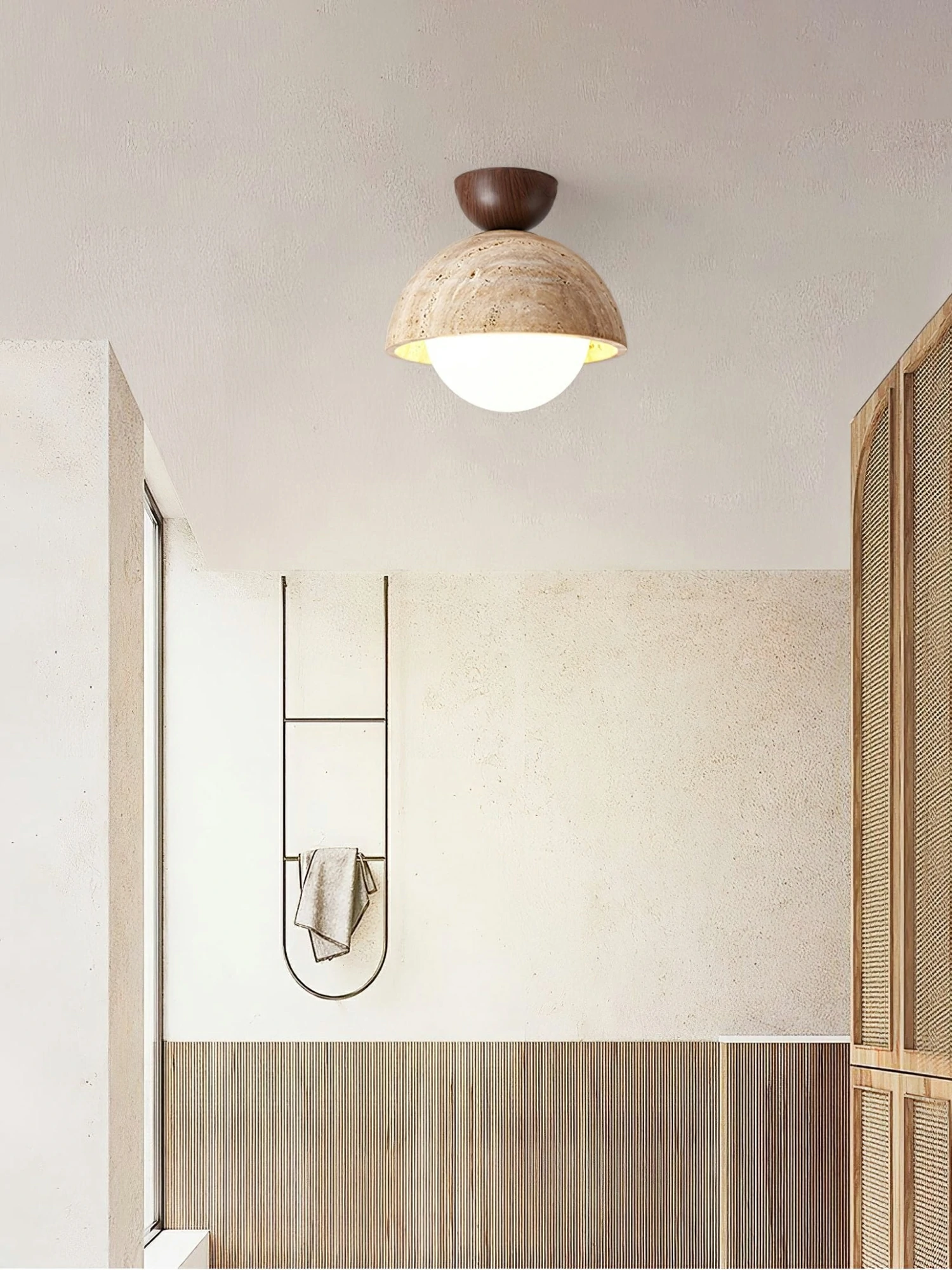 Flore Travertine Bud Ceiling Light - Image 9