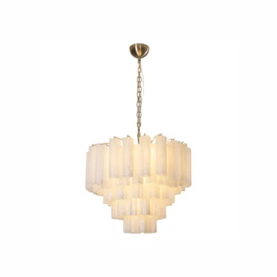 Frosted Glass Cascade Chandelier