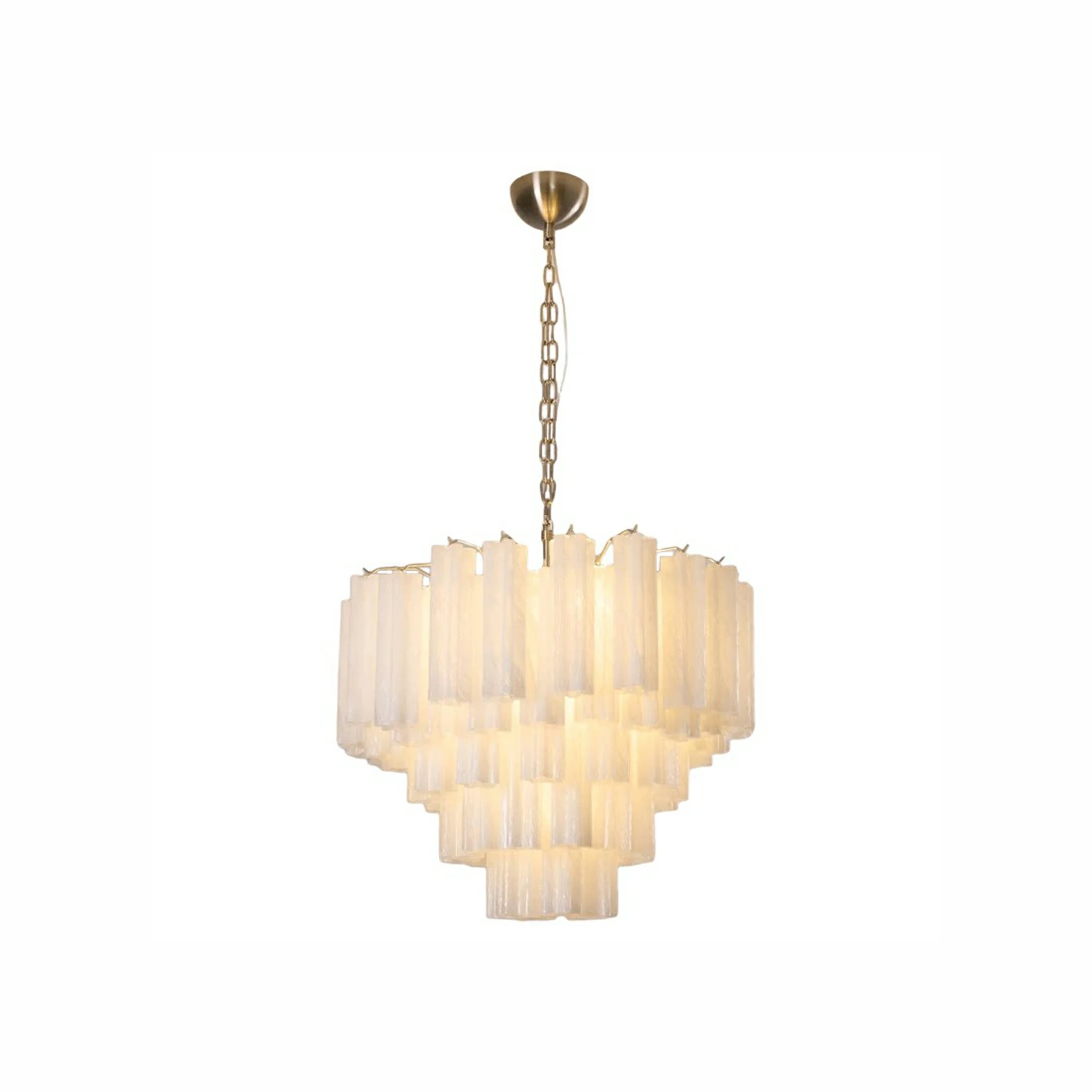 Frosted Glass Cascade Chandelier