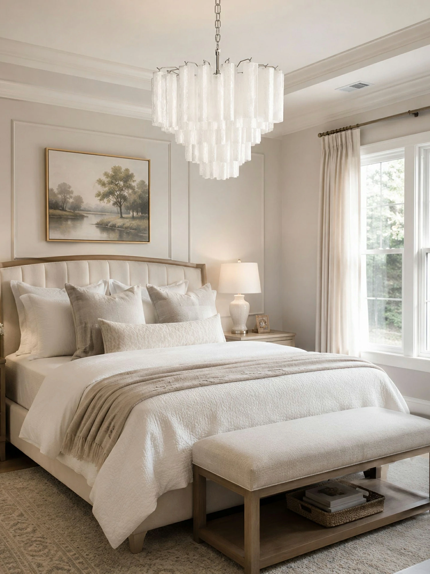 Frosted Glass Cascade Chandelier - Image 12