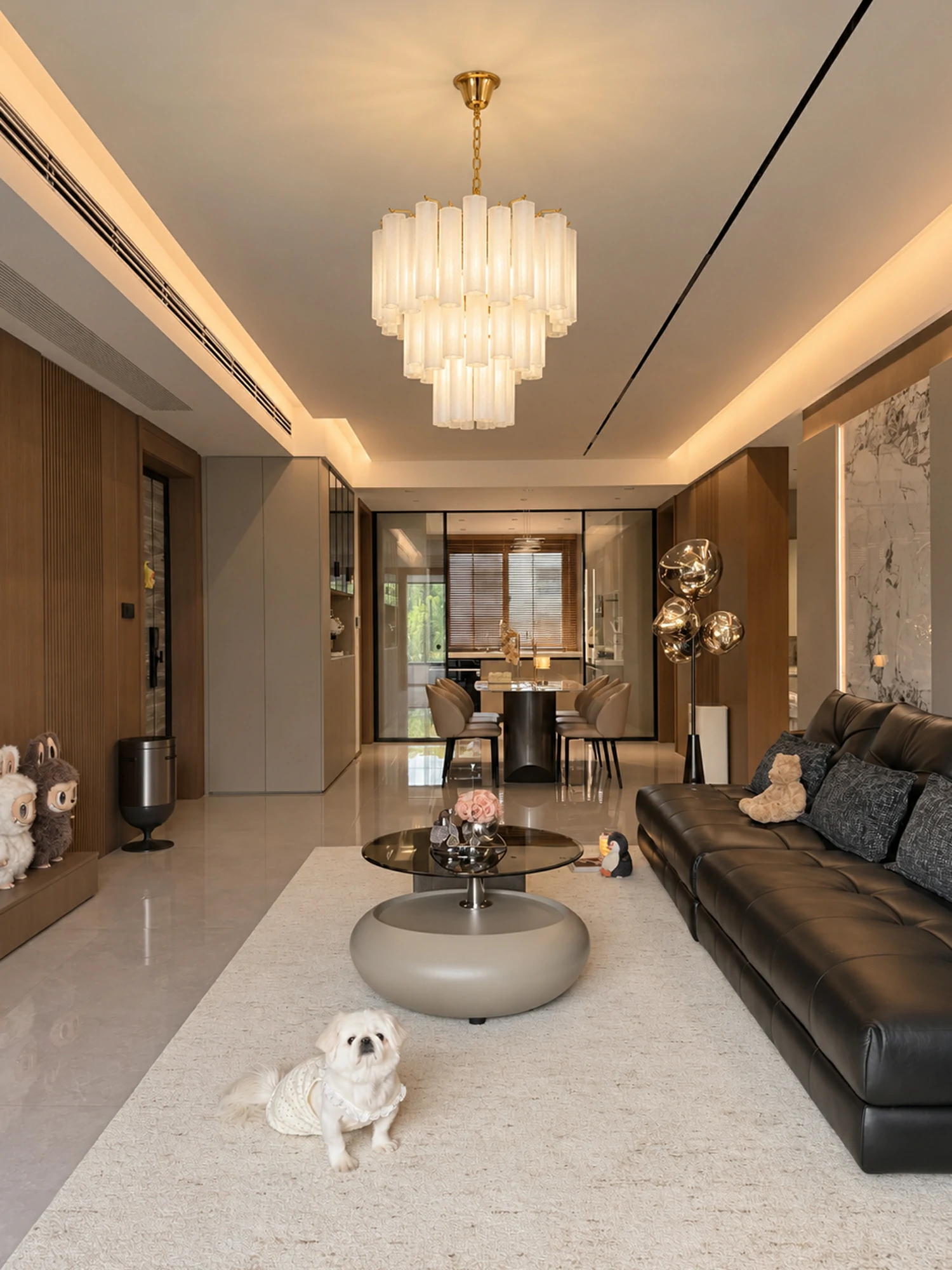 Frosted Glass Tubes Chandelier - Image 12