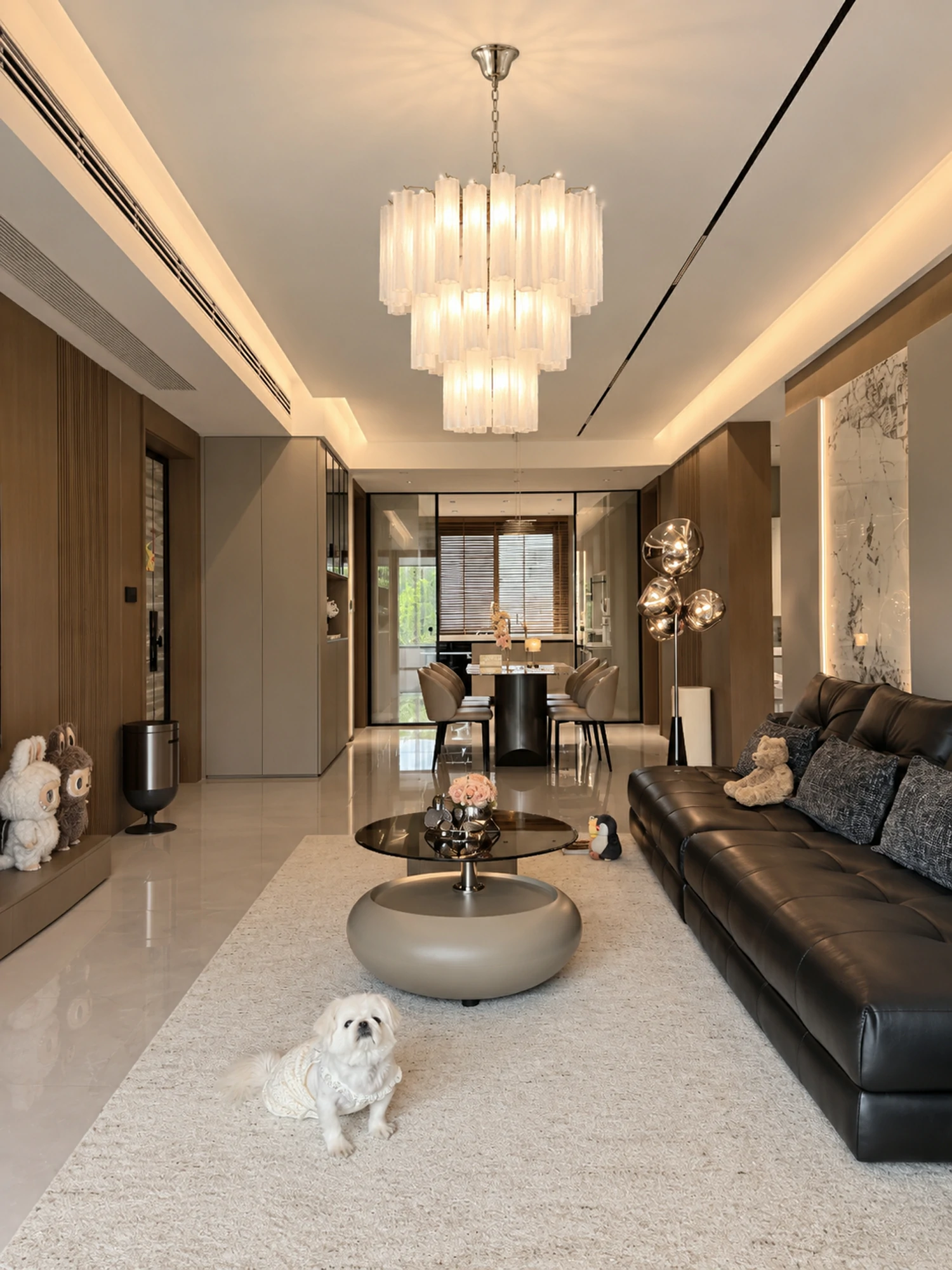 Frosted Glass Tubes Chandelier - Image 14