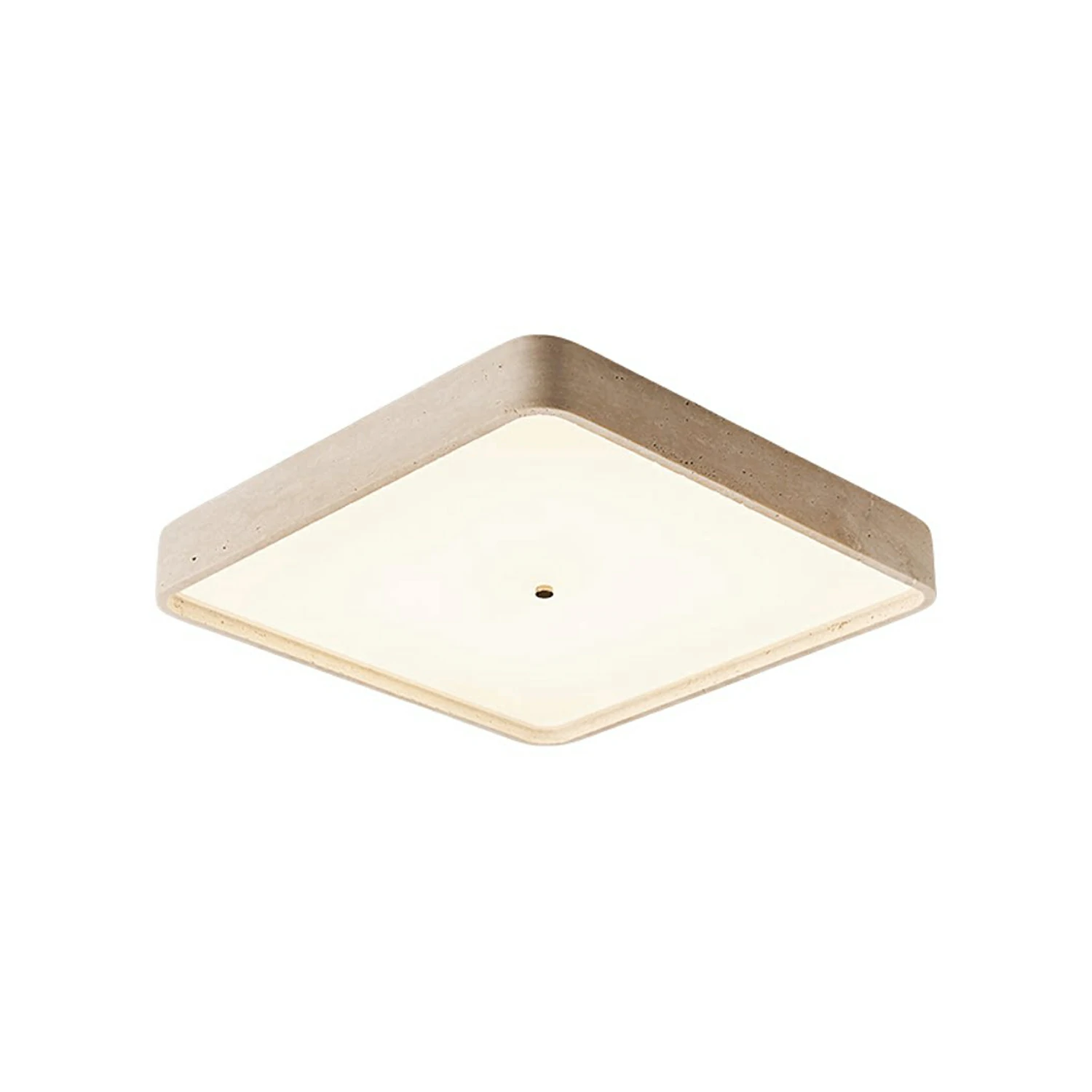 Geo Travertine Square Ceiling Light