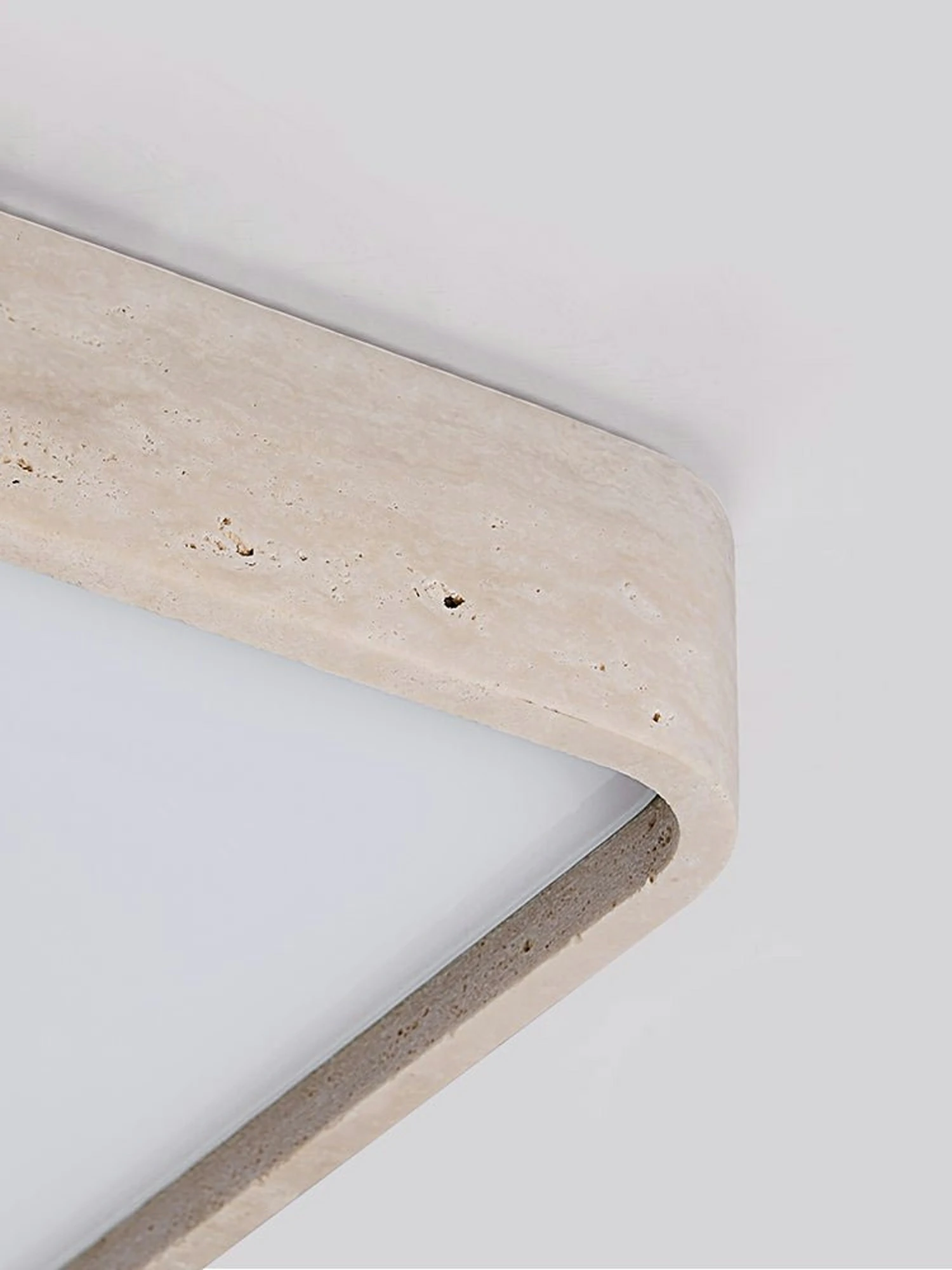 Geo Travertine Square Ceiling Light - Image 6