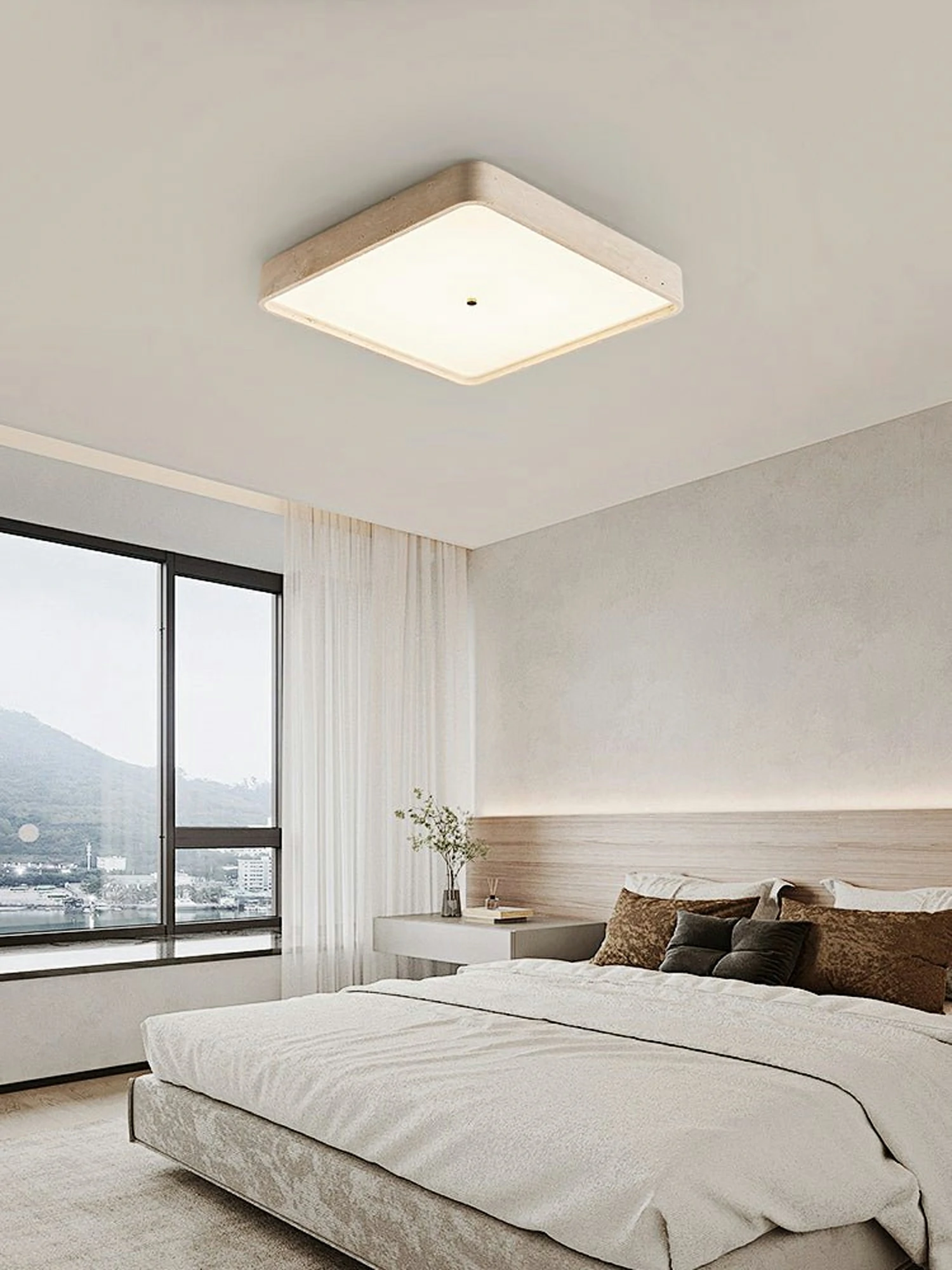 Geo Travertine Square Ceiling Light - Image 7