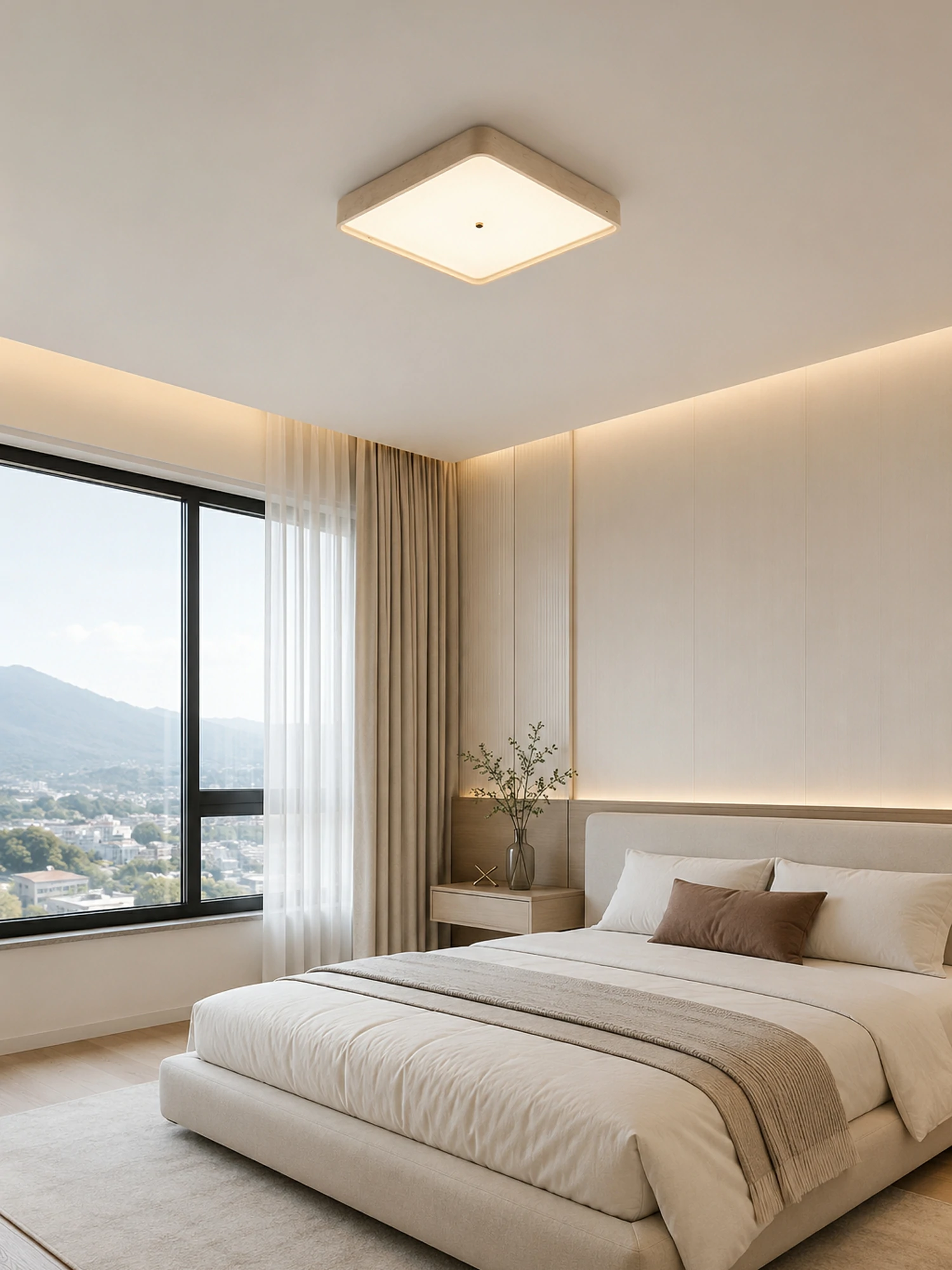 Geo Travertine Square Ceiling Light - Image 9
