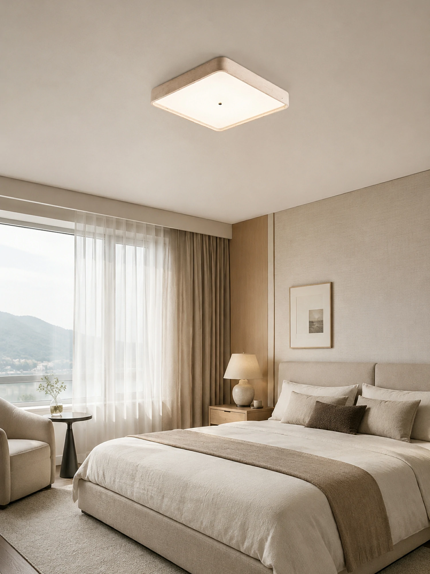 Geo Travertine Square Ceiling Light - Image 3