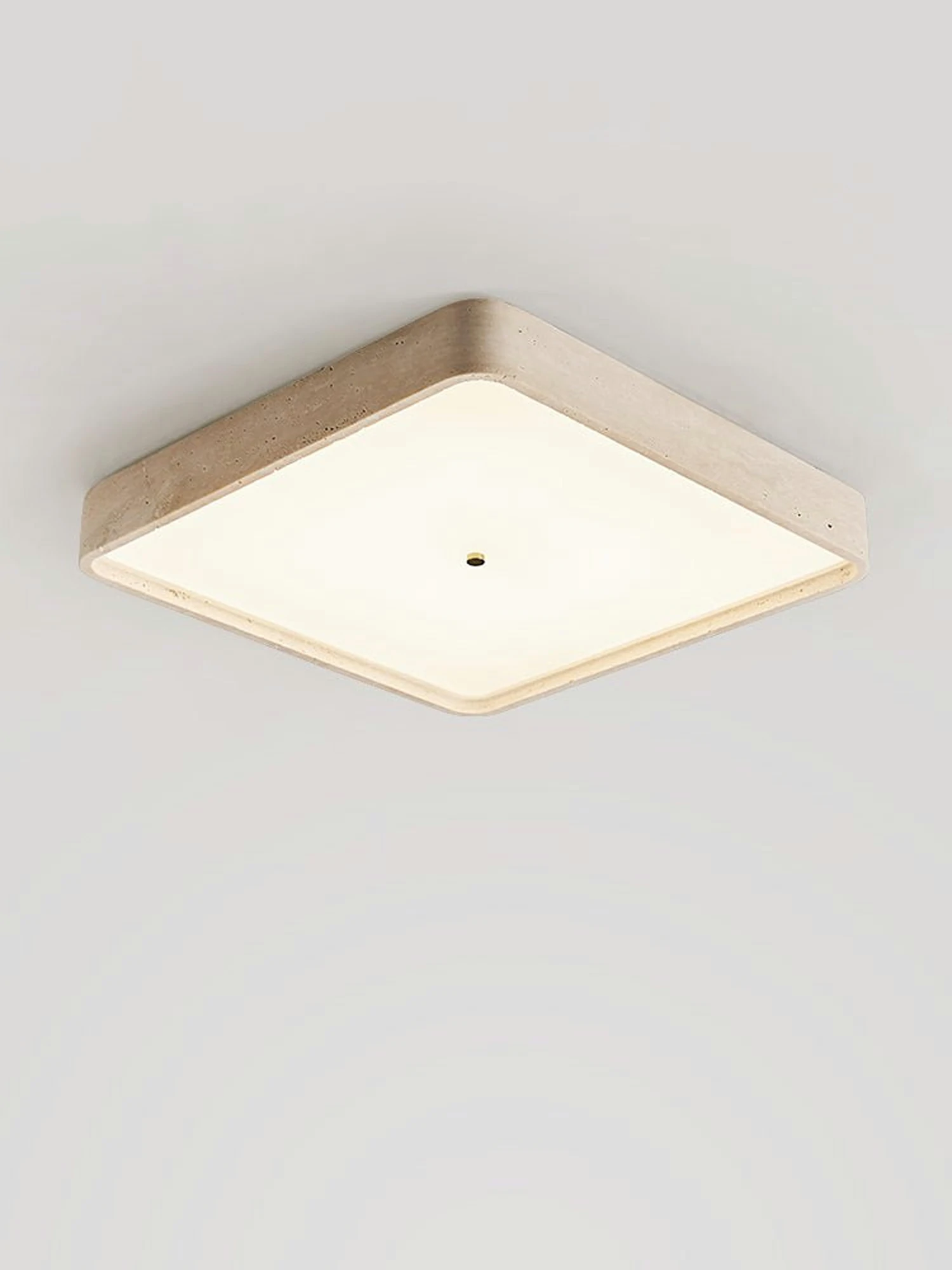 Geo Travertine Square Ceiling Light - Image 4
