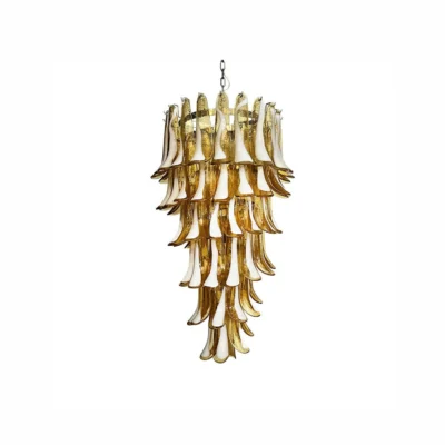 Glass  Petals Spiral Chandelier