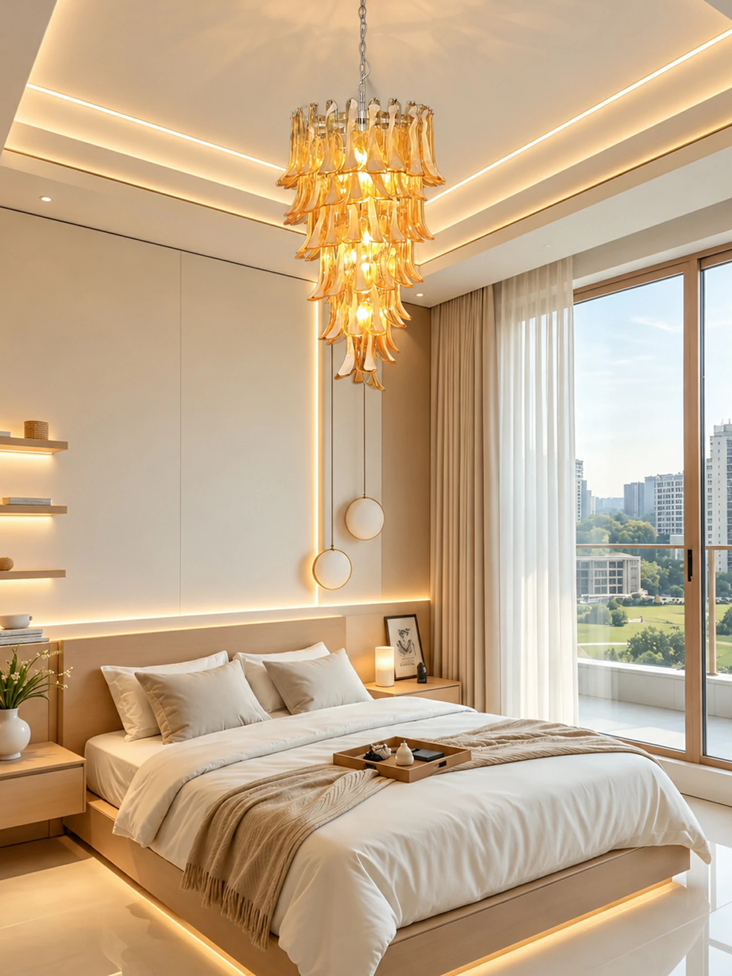 Glass Petals Spiral Chandelier - Image 8