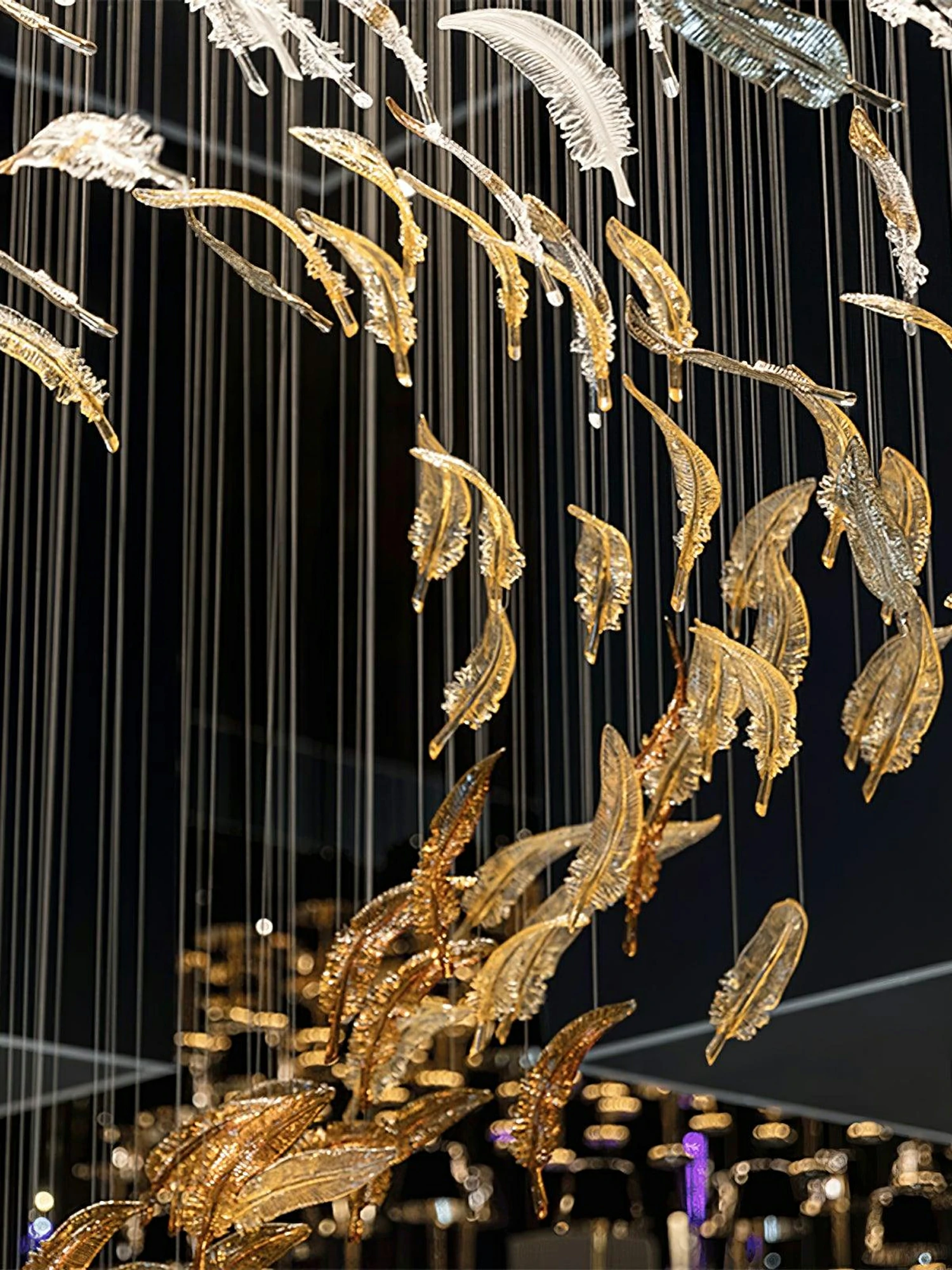 Glass Feathers Flying Chandelier - Image 17