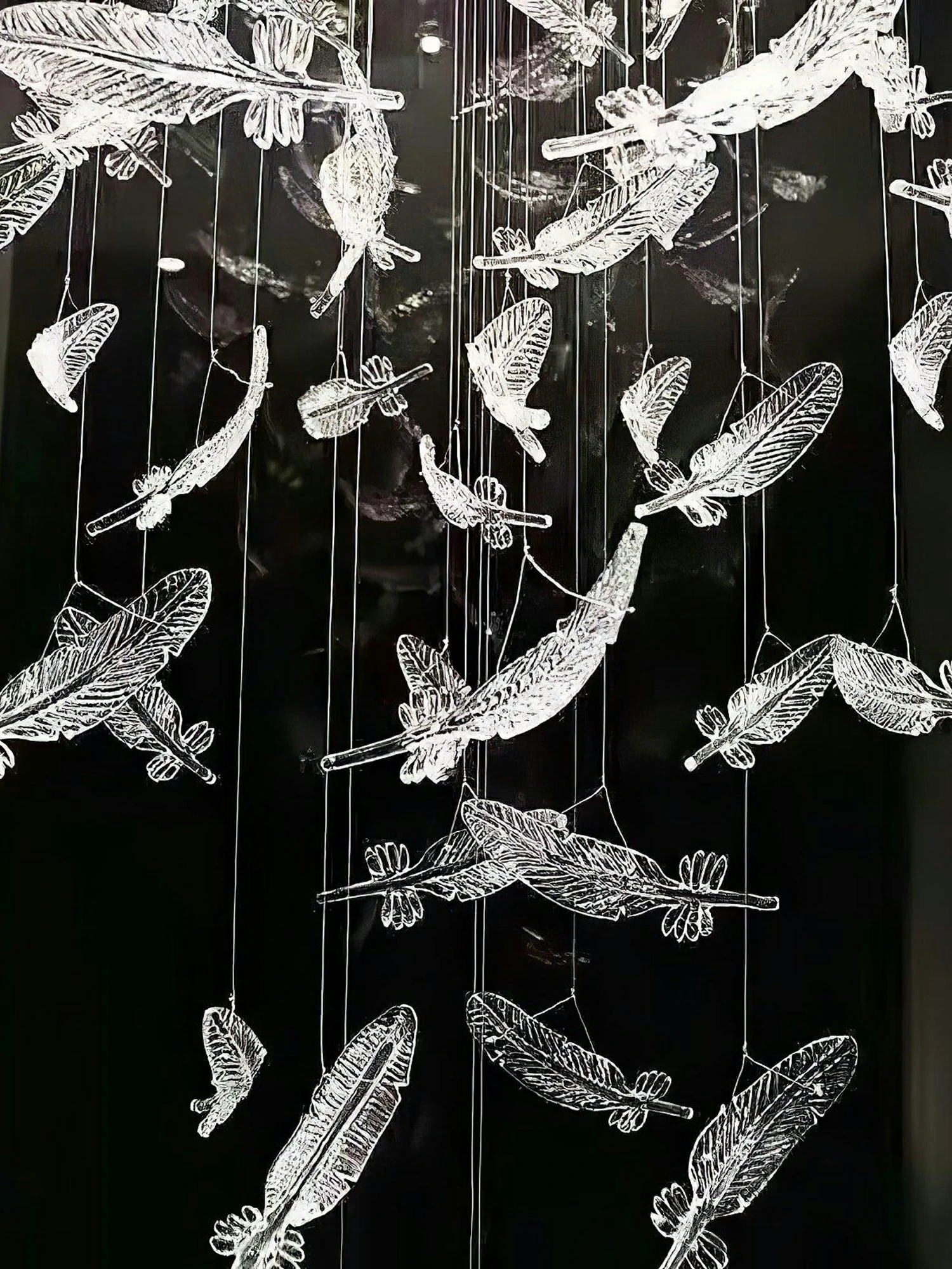 Glass Feathers Flying Chandelier - Image 18