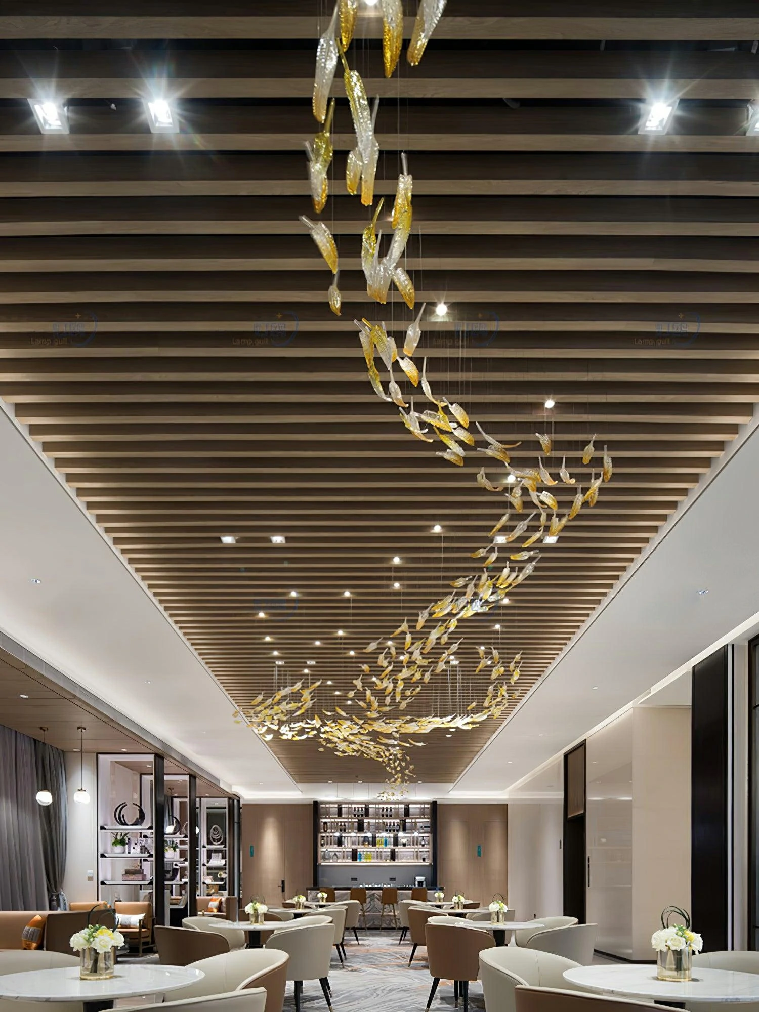 Glass Feathers Flying Chandelier - Image 5