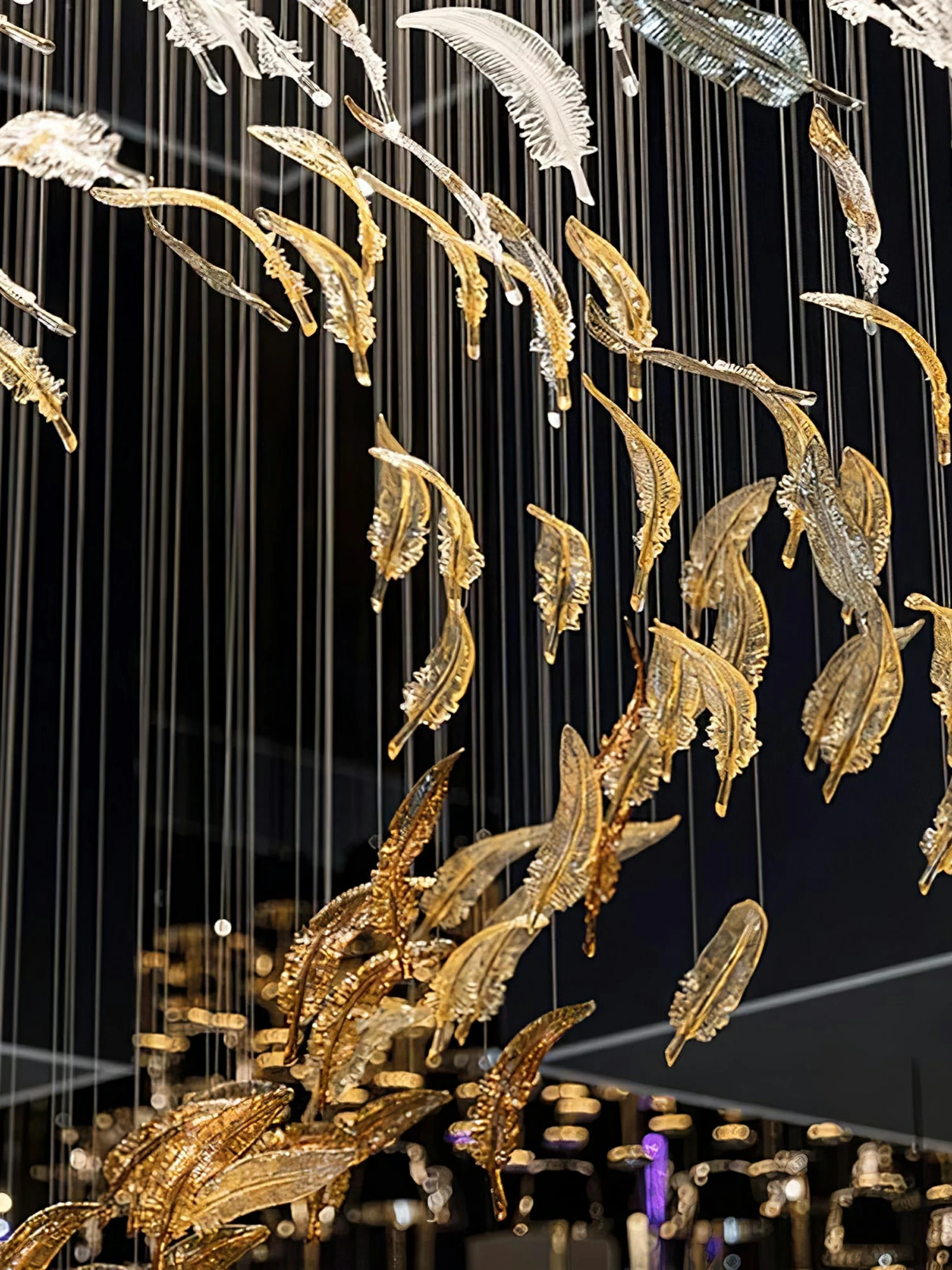 Glass Feathers Flying Chandelier - Image 15
