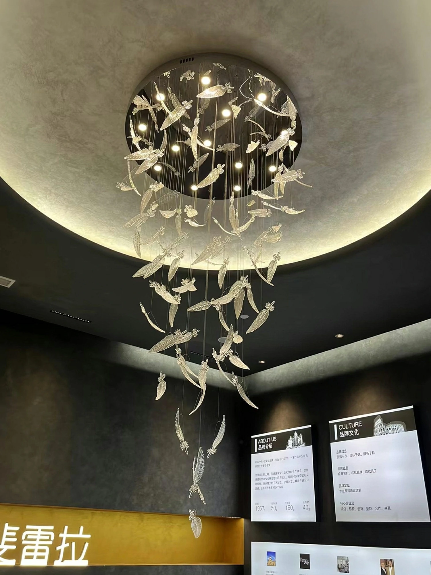 Glass Feathers Flying Chandelier - Image 8