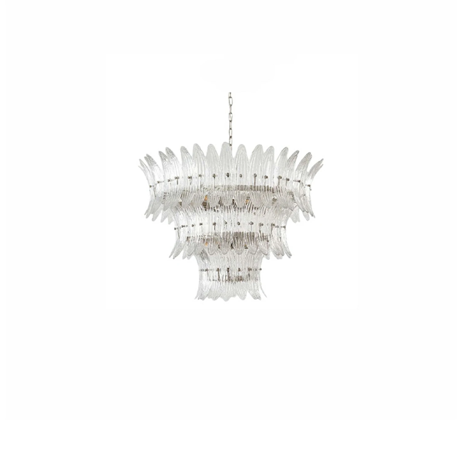 Glass Palmette Chandelier